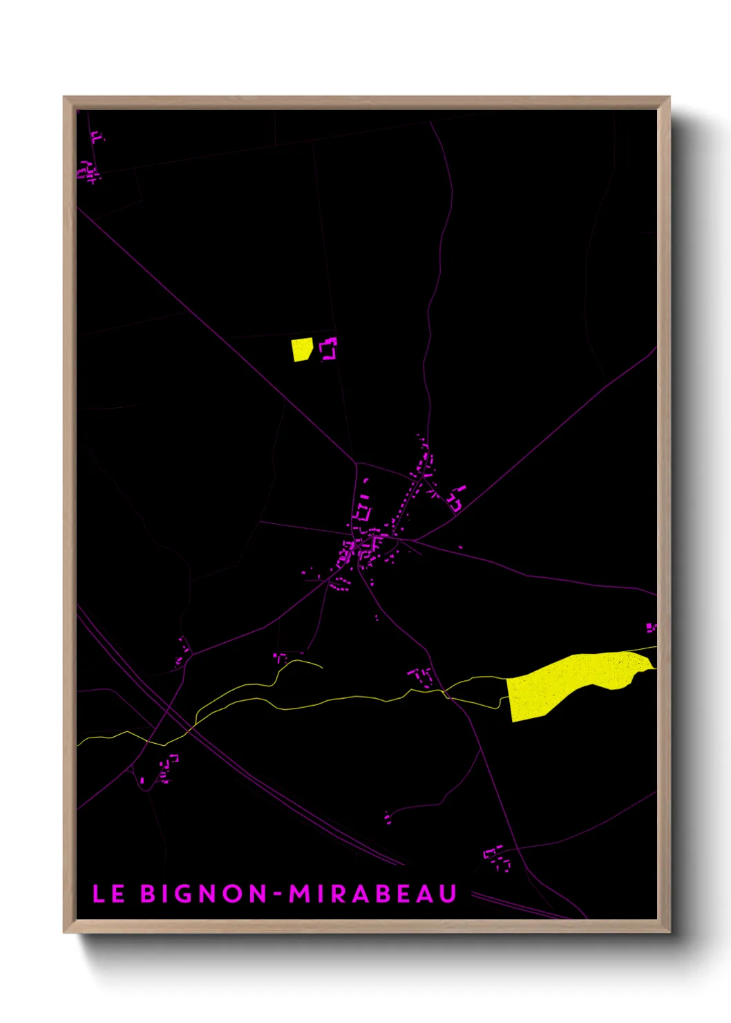 Une affiche de carte sur Le Bignon-Mirabeau