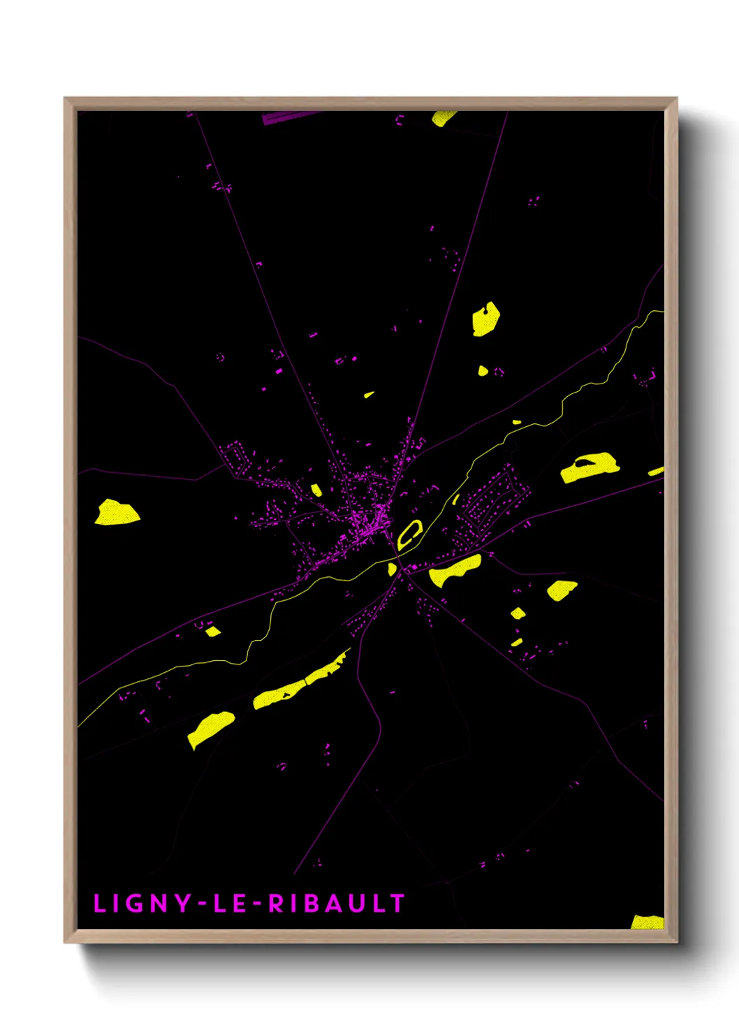 Un poster carteLigny-le-Ribault