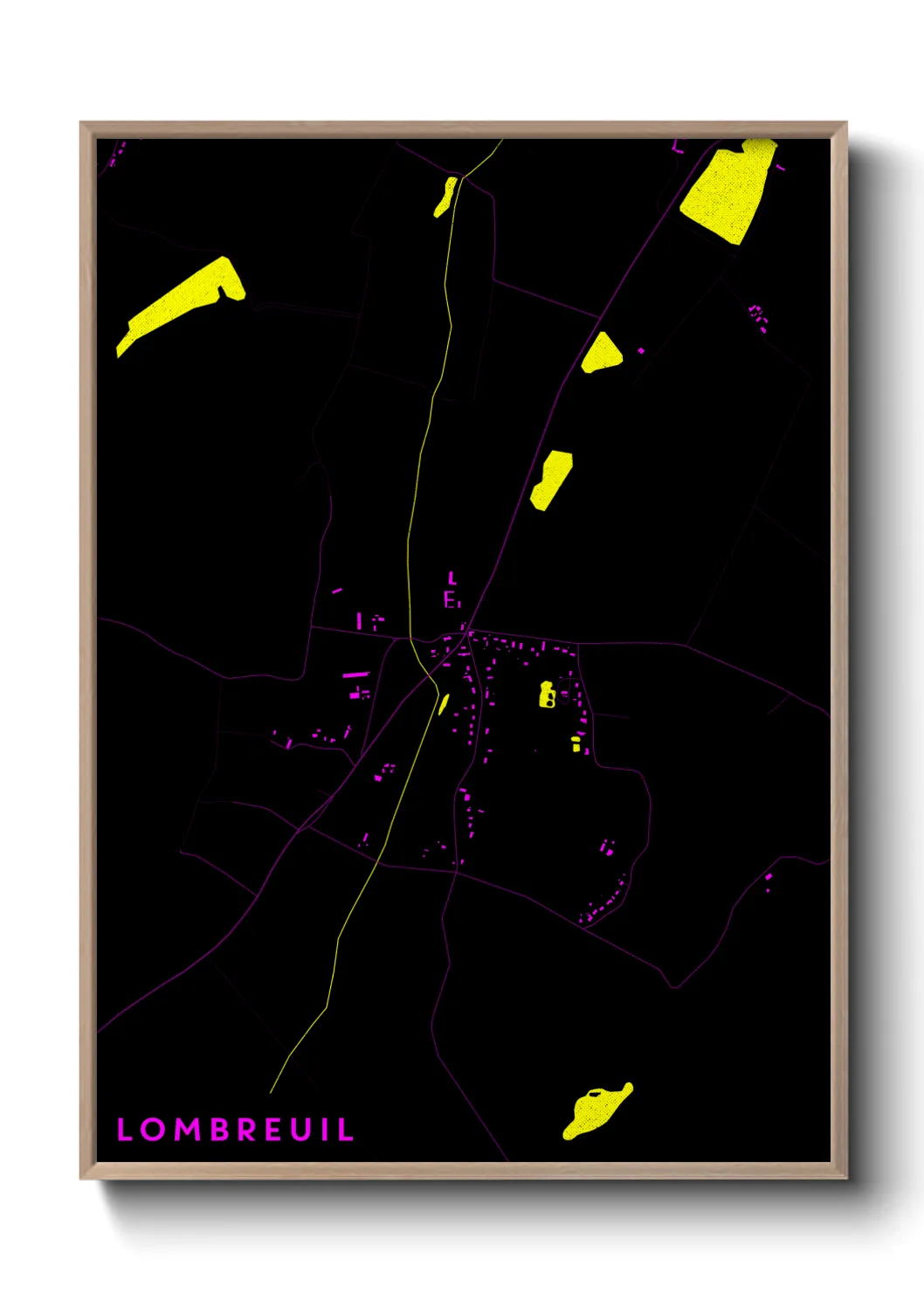 Une affiche de carte sur Lombreuil