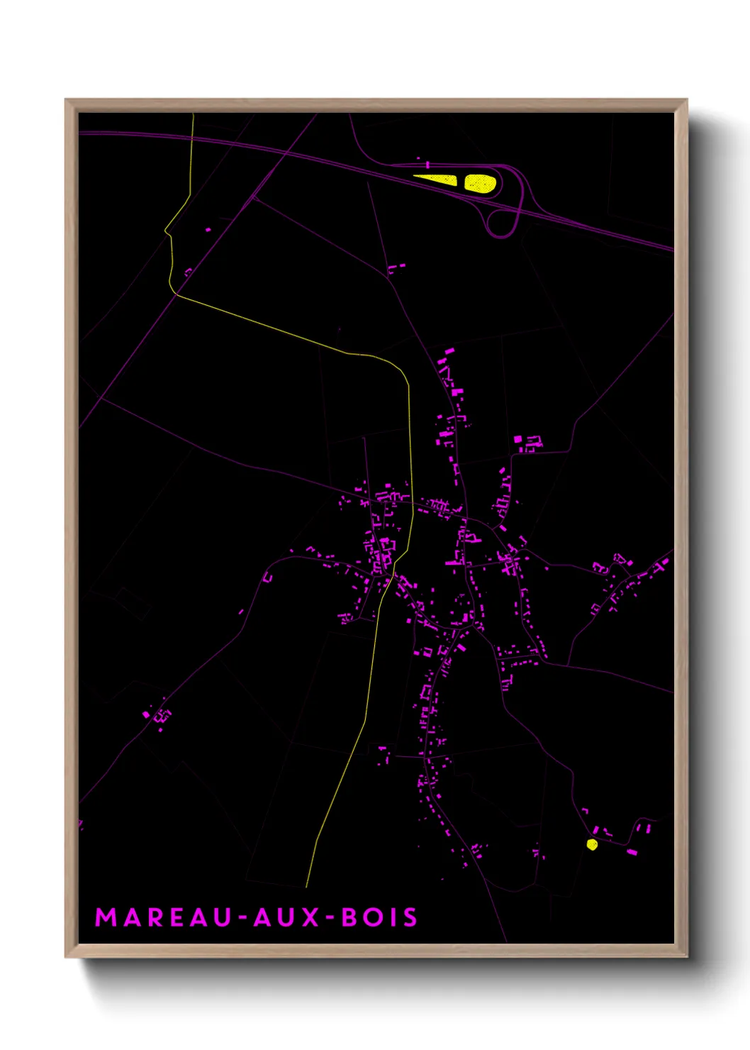 Une affiche de carte sur Mareau-aux-Bois