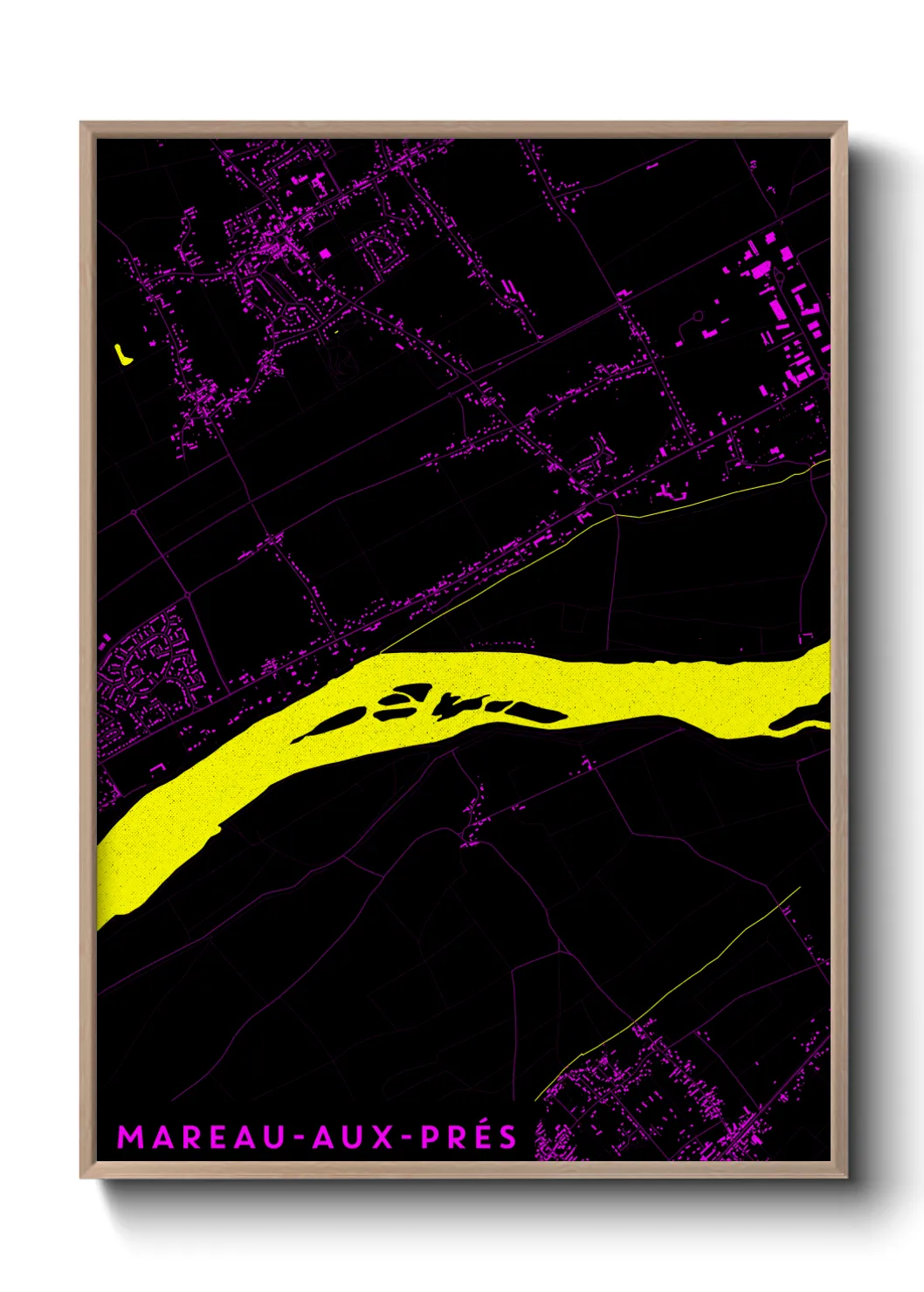 Une affiche de carte sur Mareau-aux-Prés