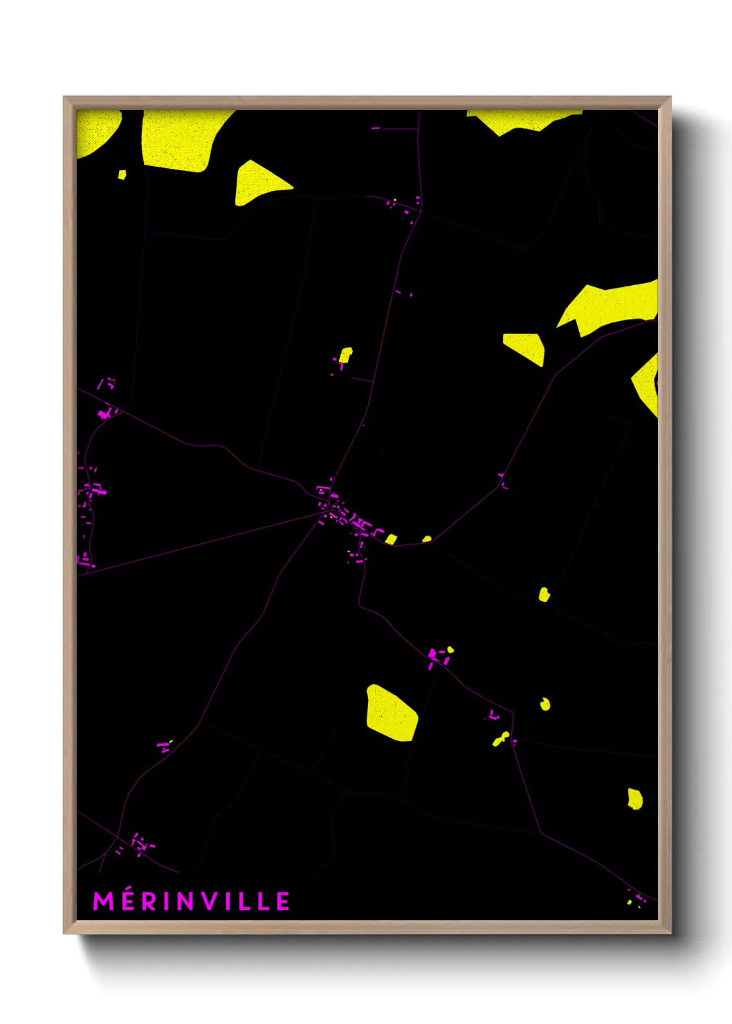 Une affiche de carte sur Mérinville