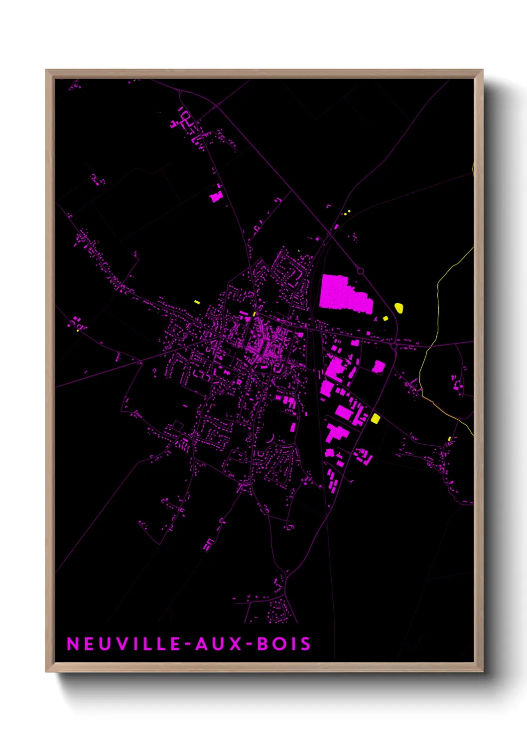 Un poster carteNeuville-aux-Bois