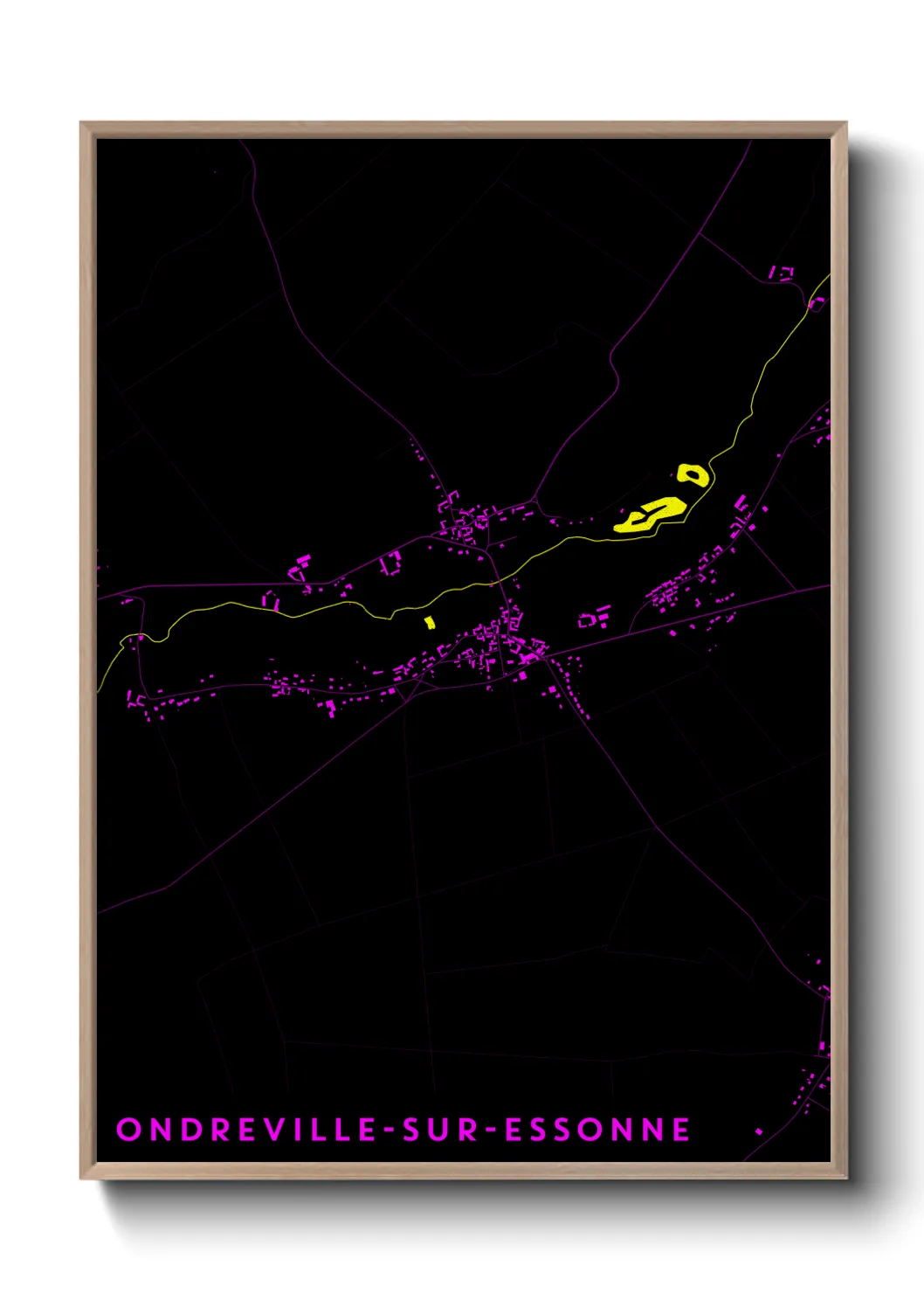 Une affiche de carte sur Ondreville-sur-Essonne