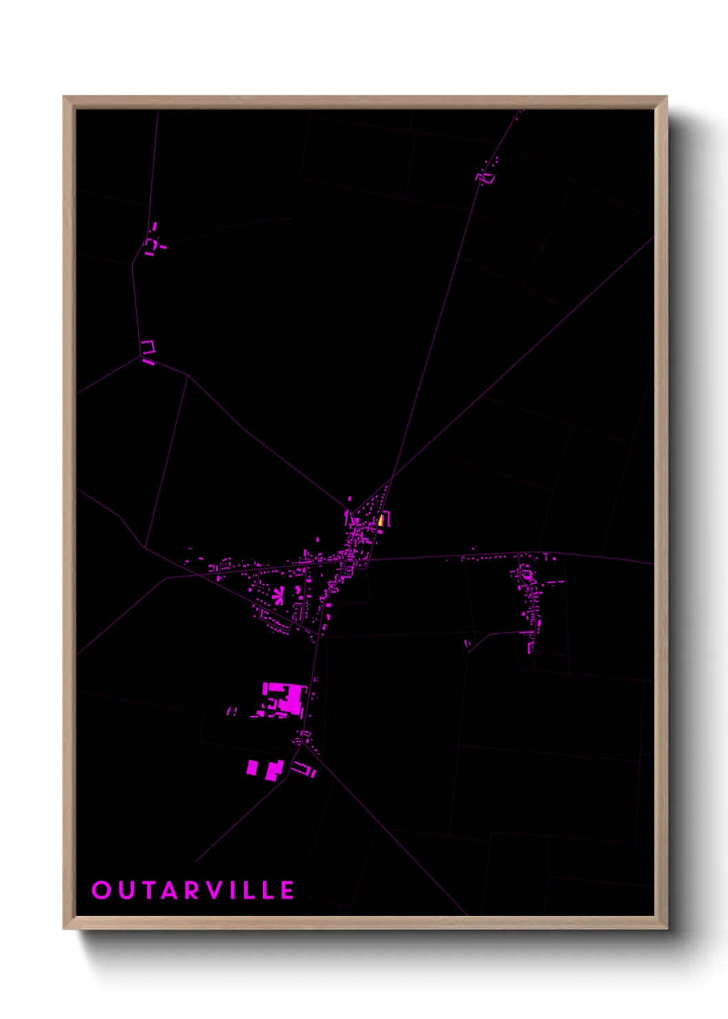 Une affiche de carte sur Outarville
