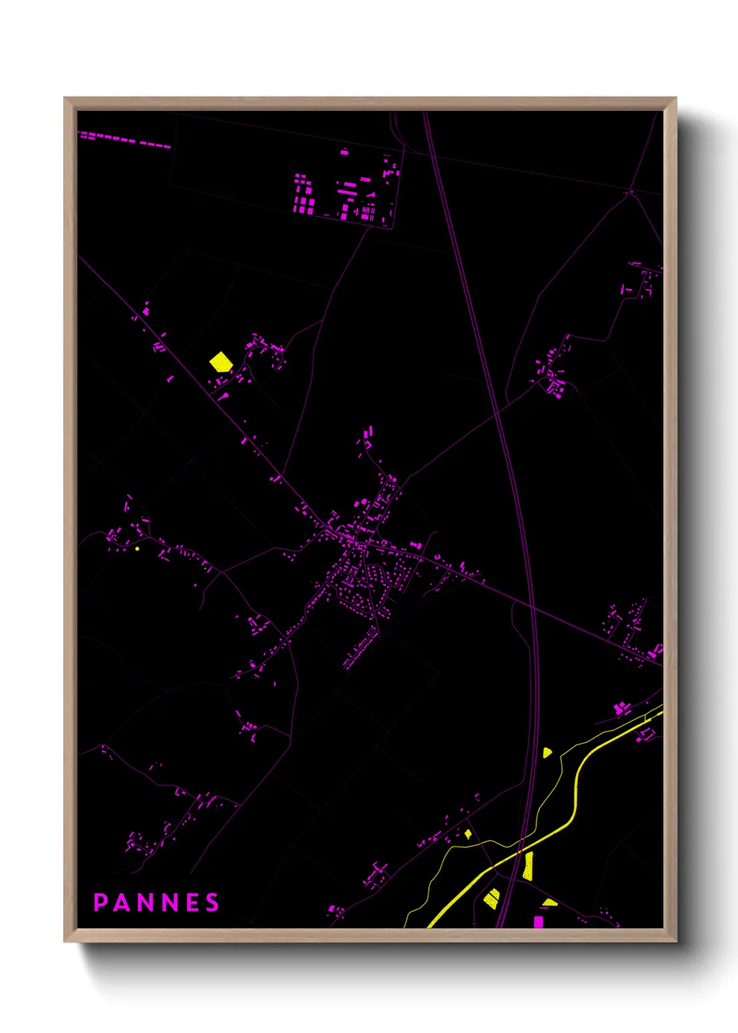 Une affiche de carte sur Pannes