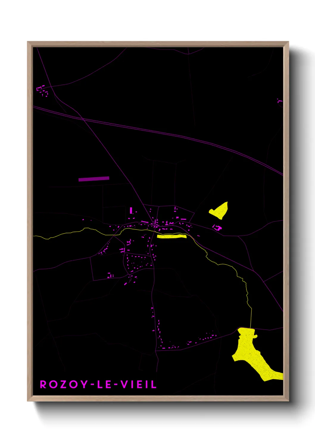 Une affiche de carte sur Rozoy-le-Vieil