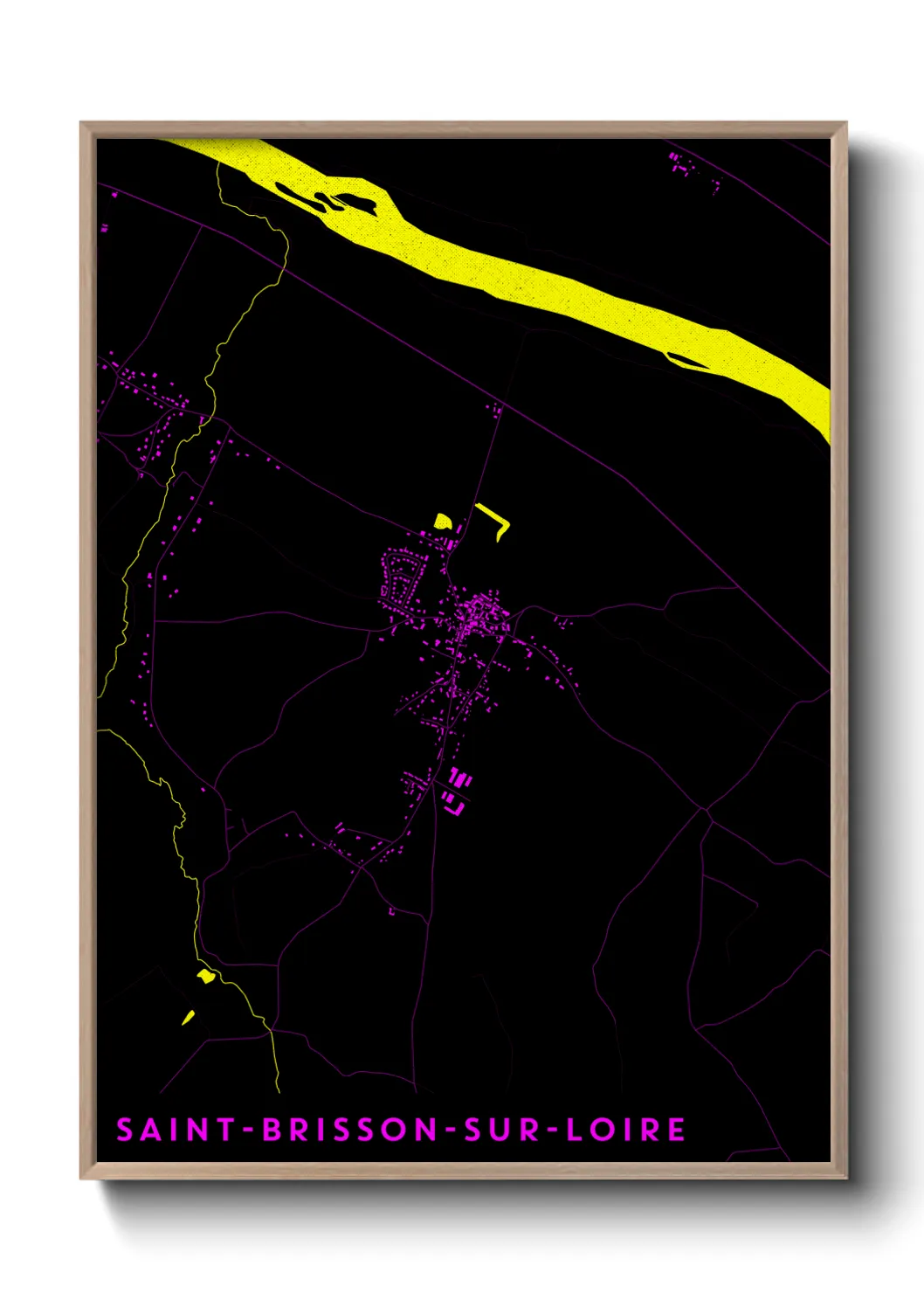 Une affiche de carte sur Saint-Brisson-sur-Loire