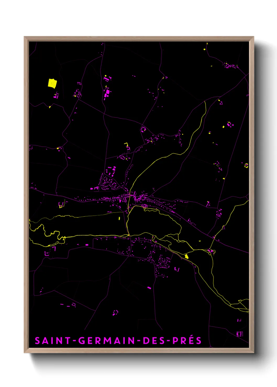 Une affiche de carte sur Saint-Germain-des-Prés