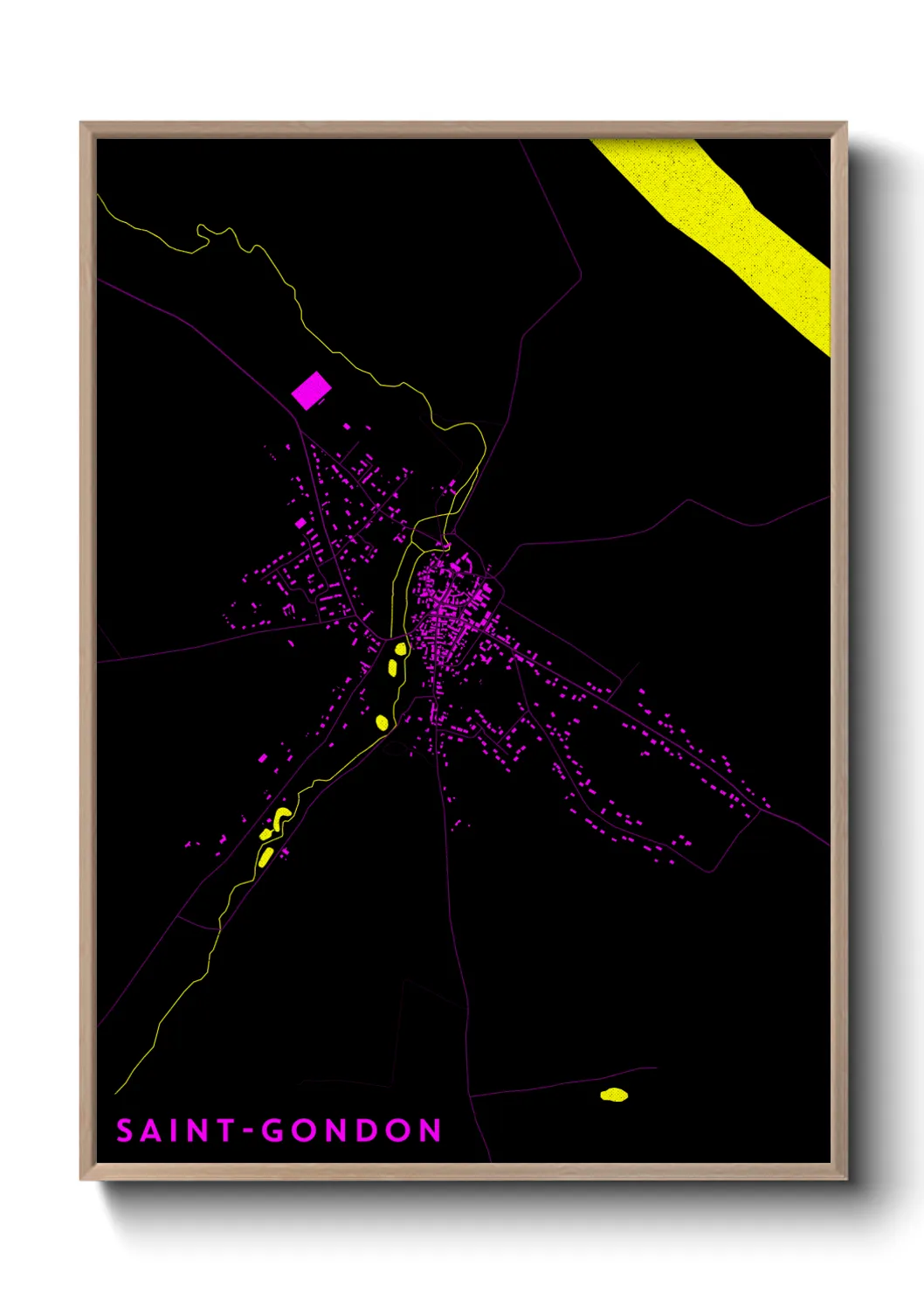 Une affiche de carte sur Saint-Gondon