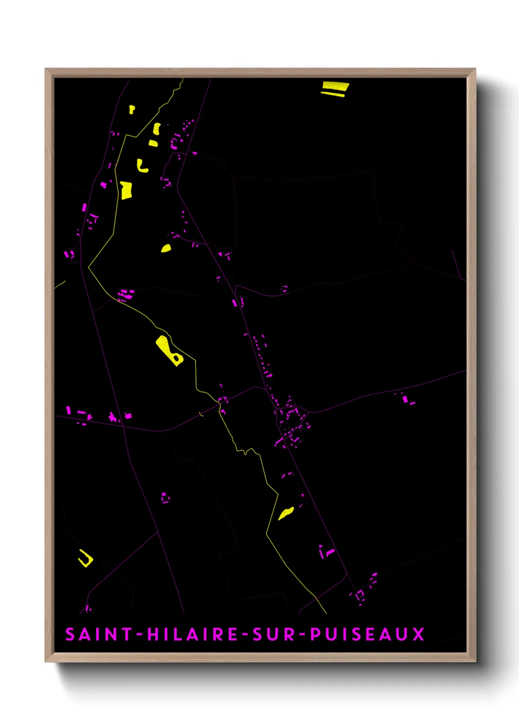 Une affiche de carte sur Saint-Hilaire-sur-Puiseaux