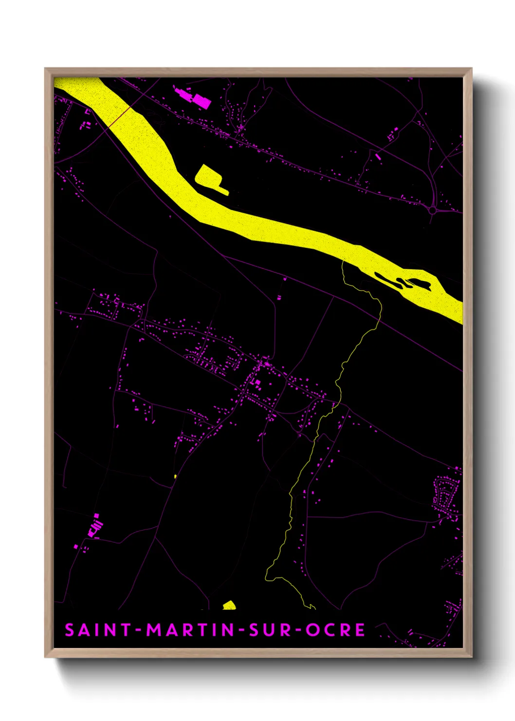Une affiche de carte sur Saint-Martin-sur-Ocre