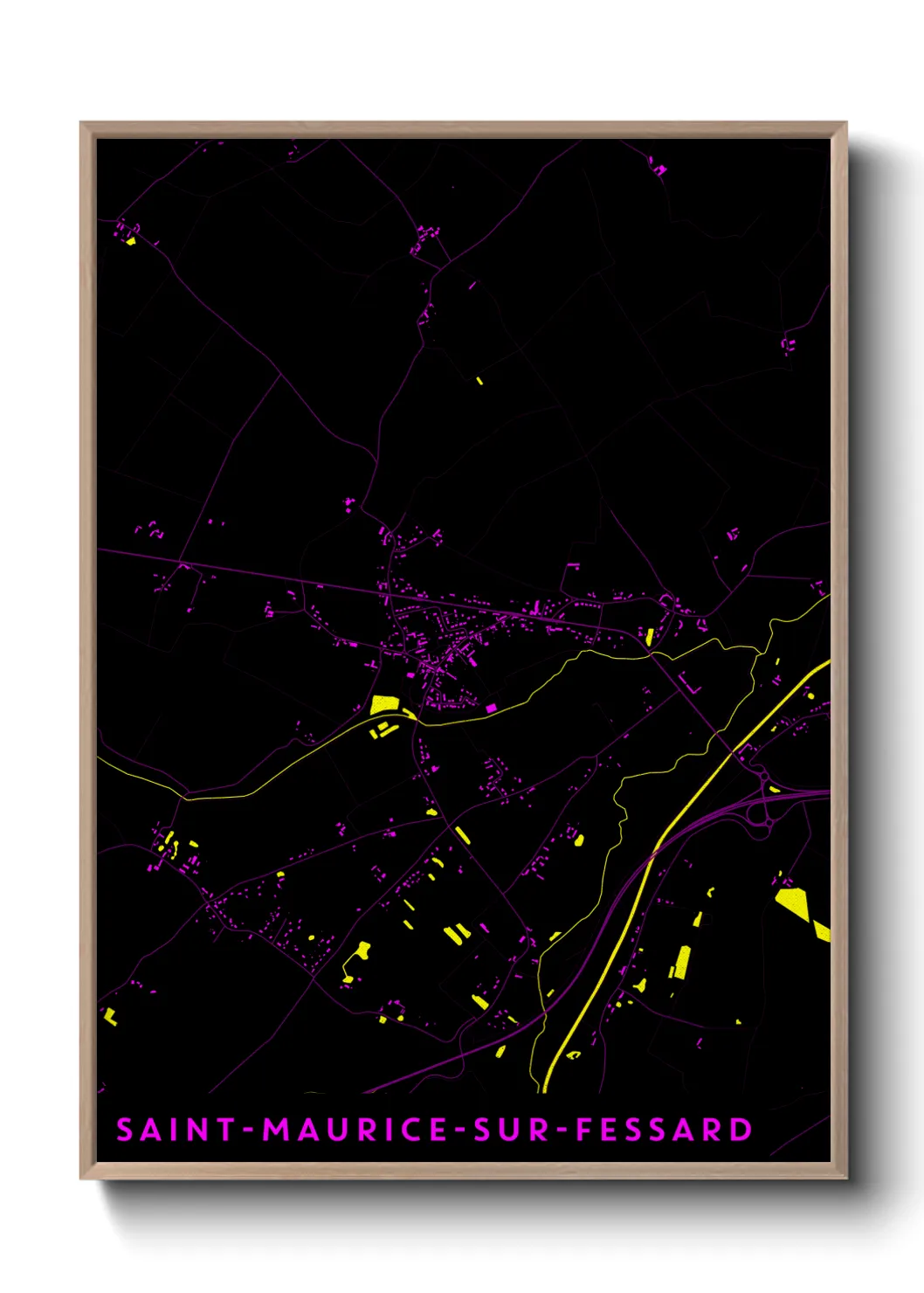 Une affiche de carte sur Saint-Maurice-sur-Fessard