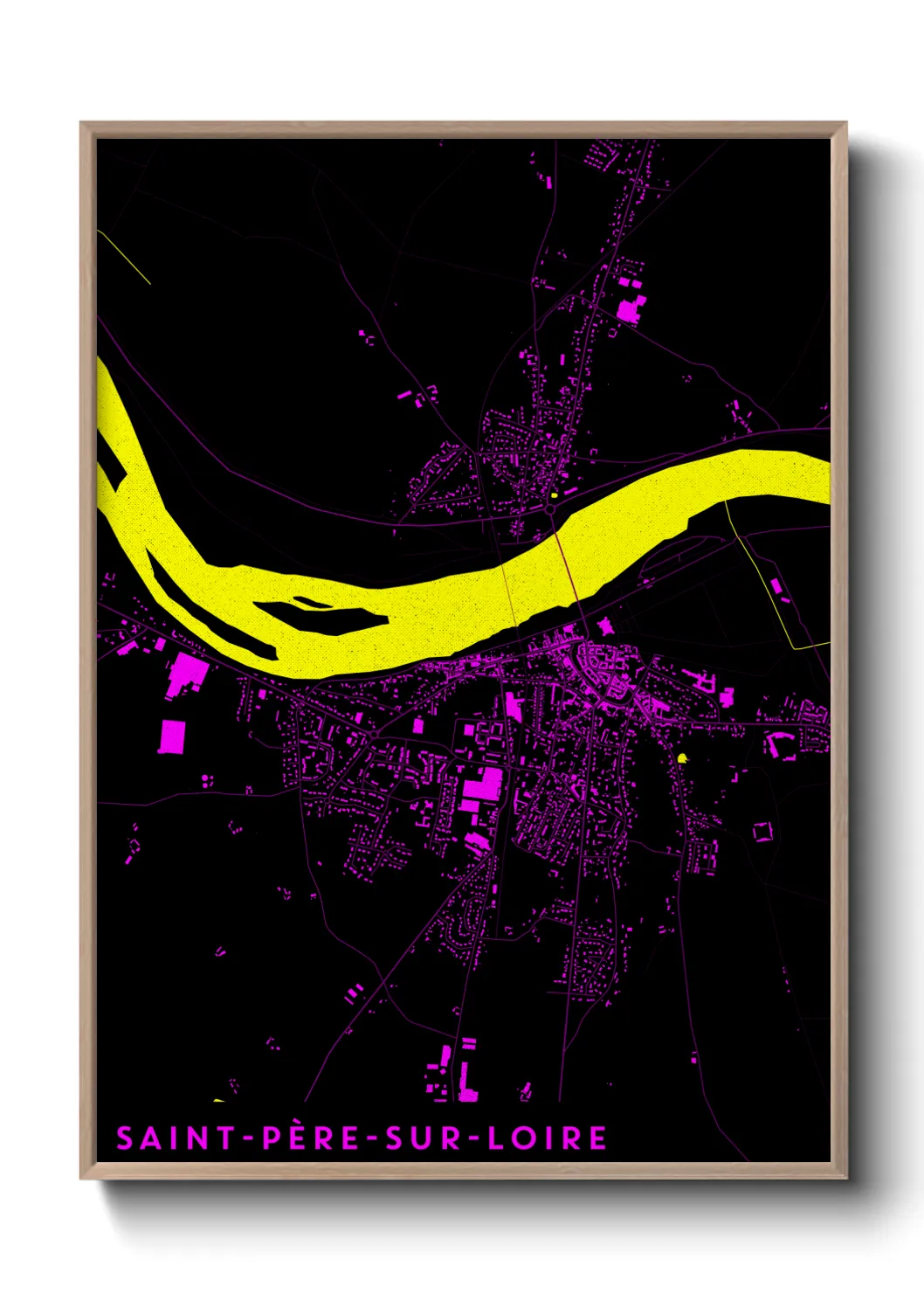 Une affiche de carte sur Saint-Père-sur-Loire