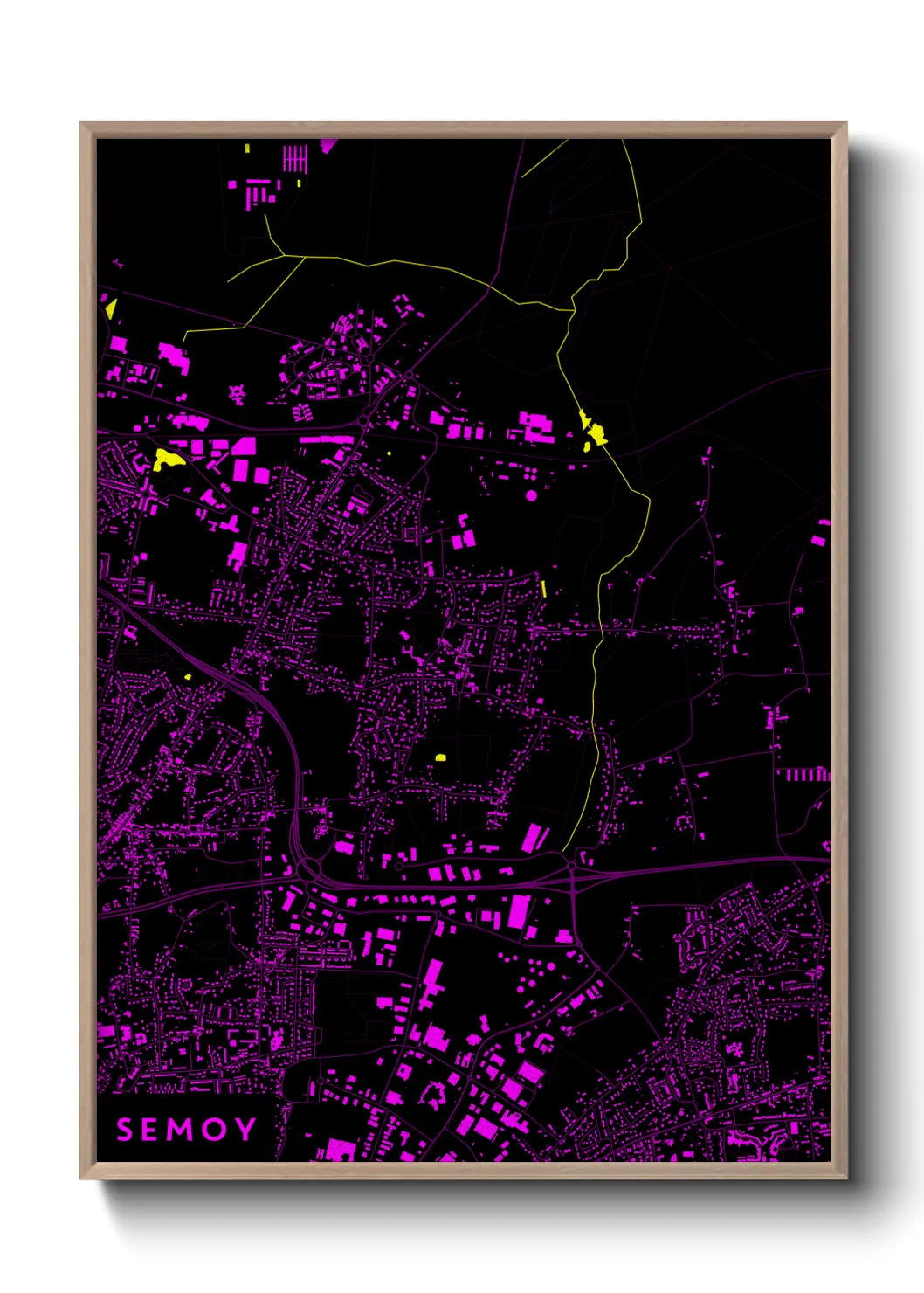 Une affiche de carte sur Semoy