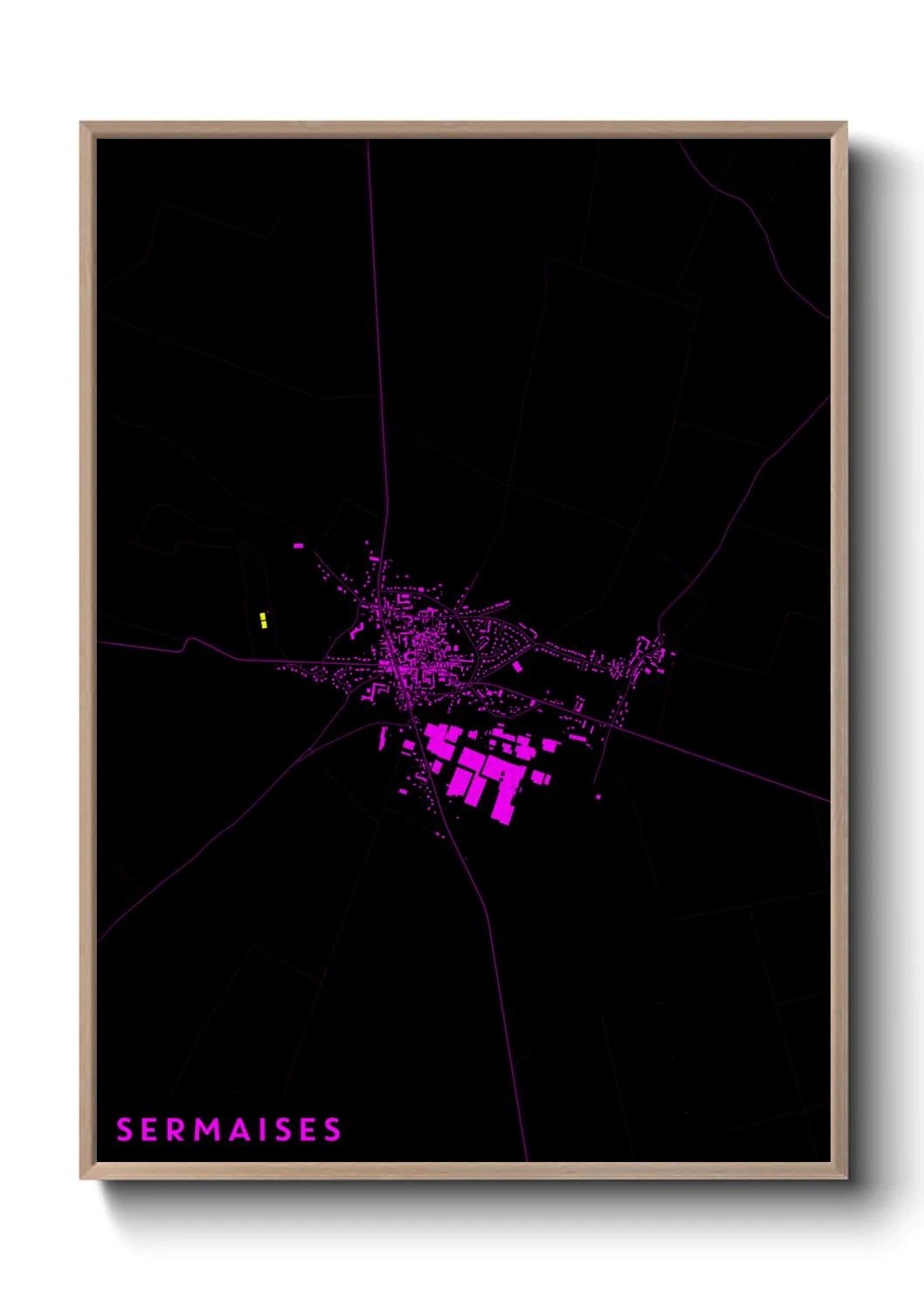 Une affiche de carte sur Sermaises