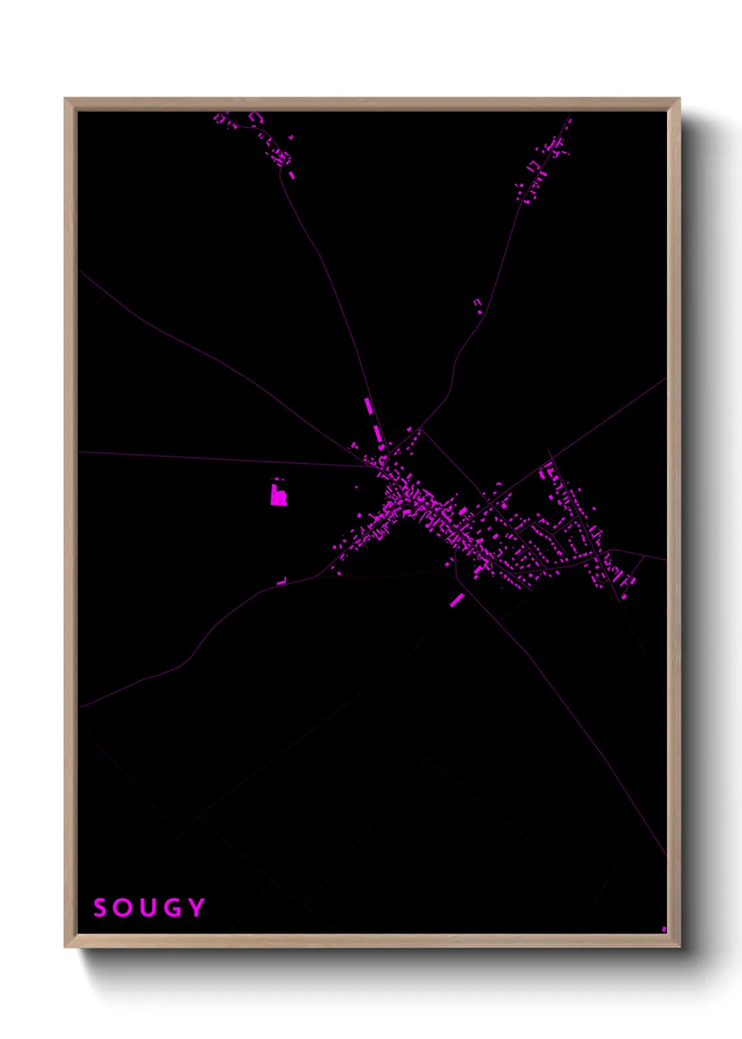 Une affiche de carte sur Sougy