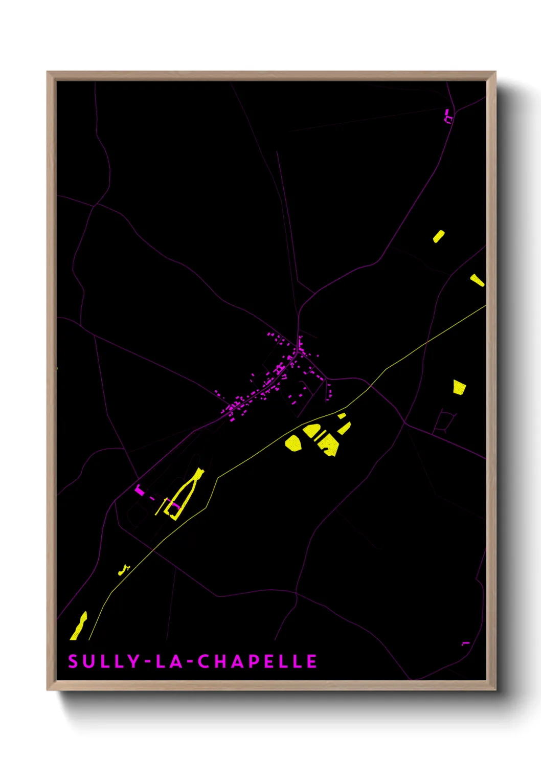 Une affiche de carte sur Sully-la-Chapelle