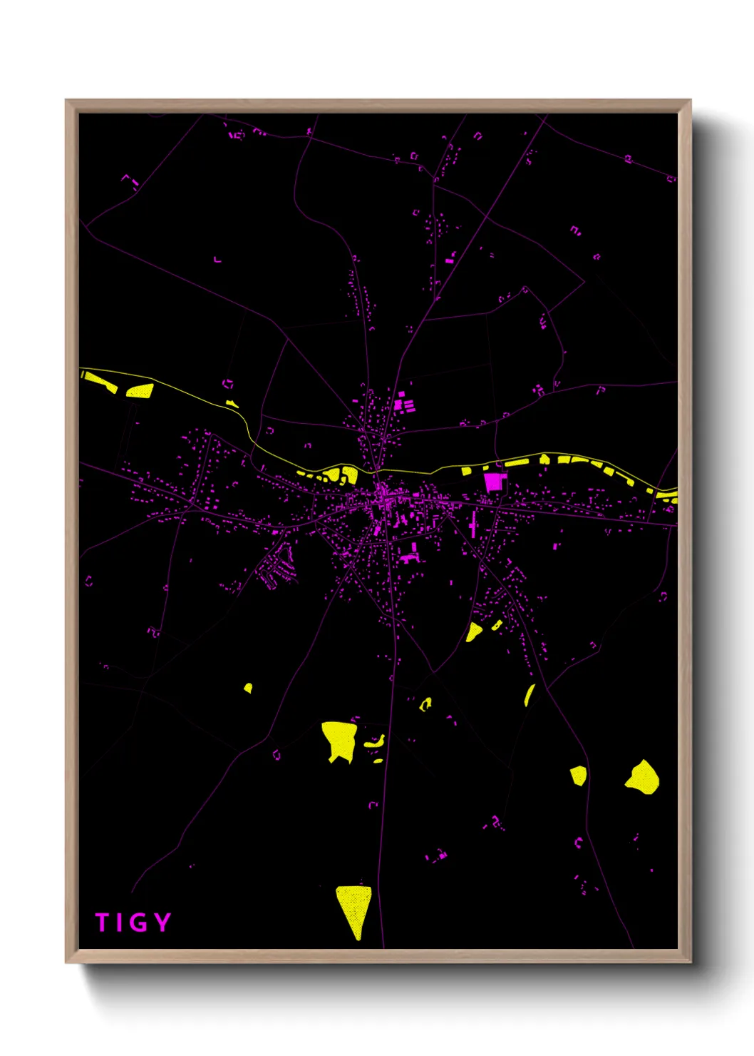 Une affiche de carte sur Tigy