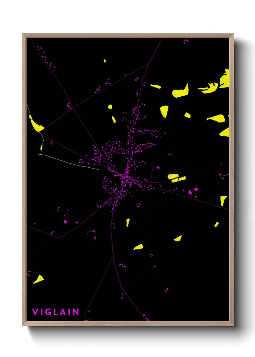 Une affiche de carte sur Viglain