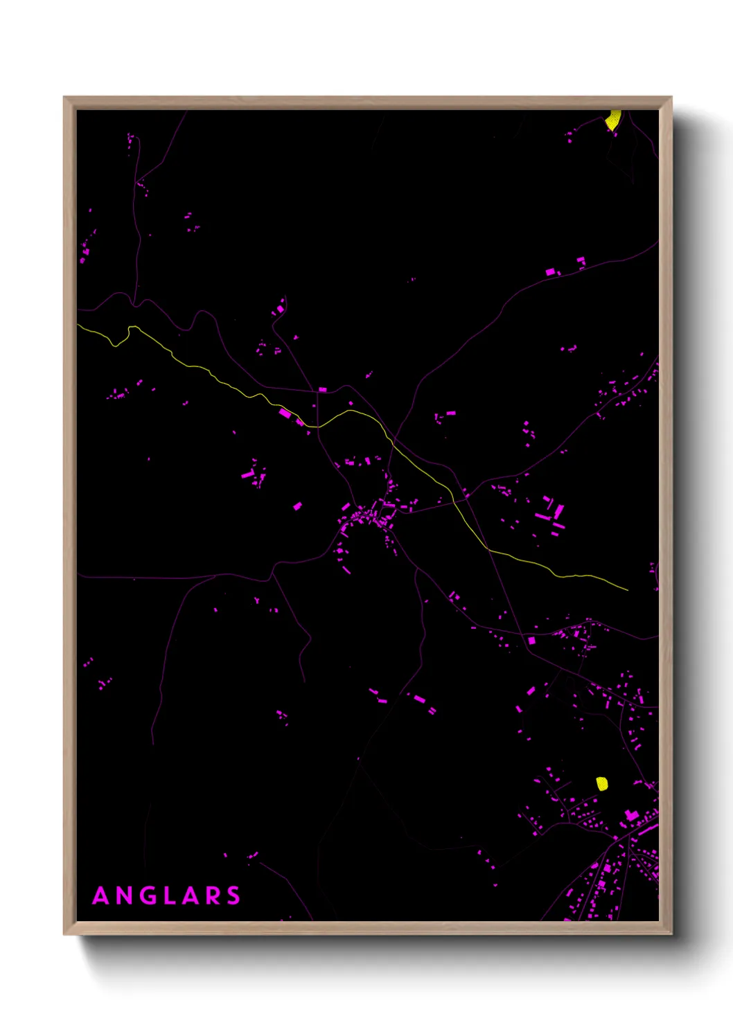 Une affiche de carte sur Anglars