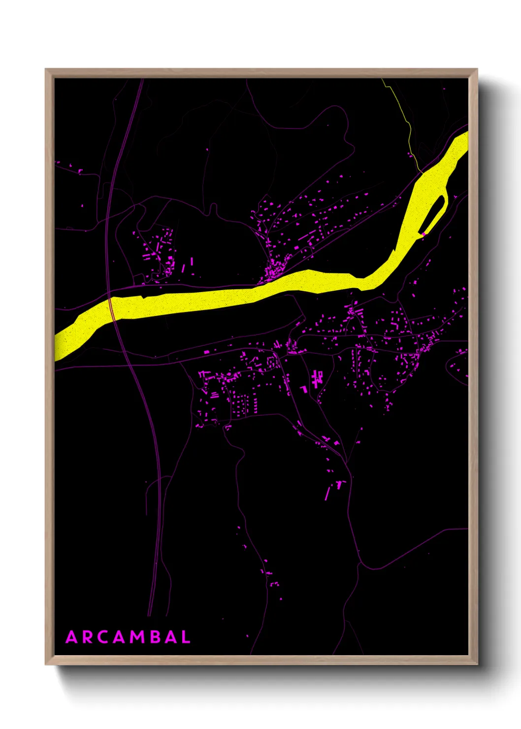 Une affiche de carte sur Arcambal