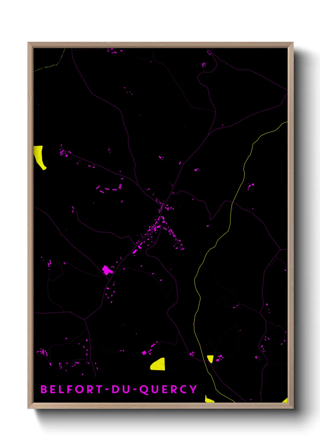 Une affiche de carte sur Belfort-du-Quercy