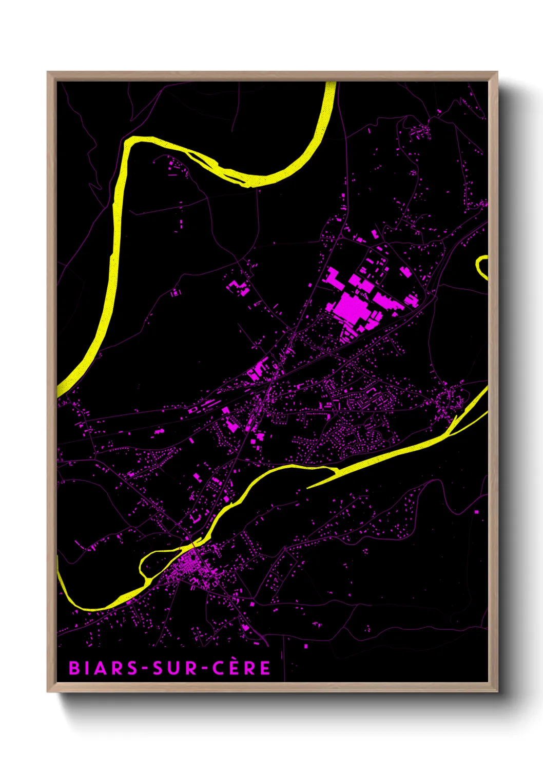 Une affiche de carte sur Biars-sur-Cère