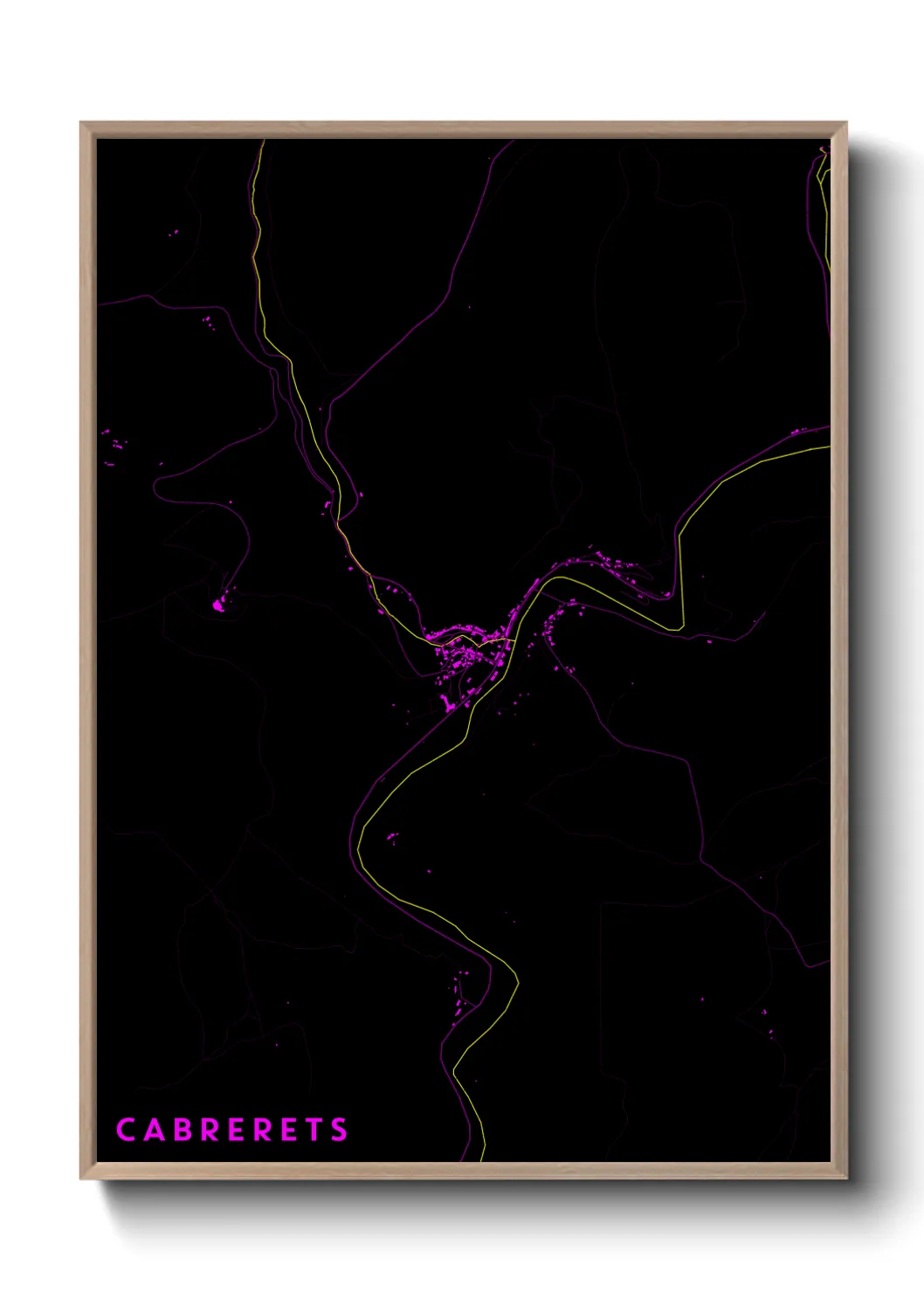 Une affiche de carte sur Cabrerets