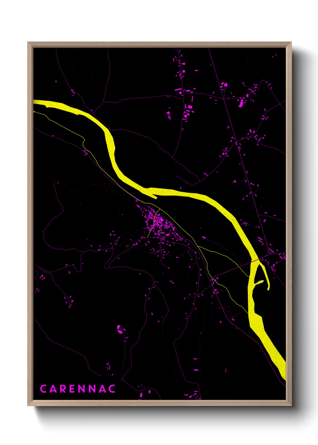 Une affiche de carte sur Carennac