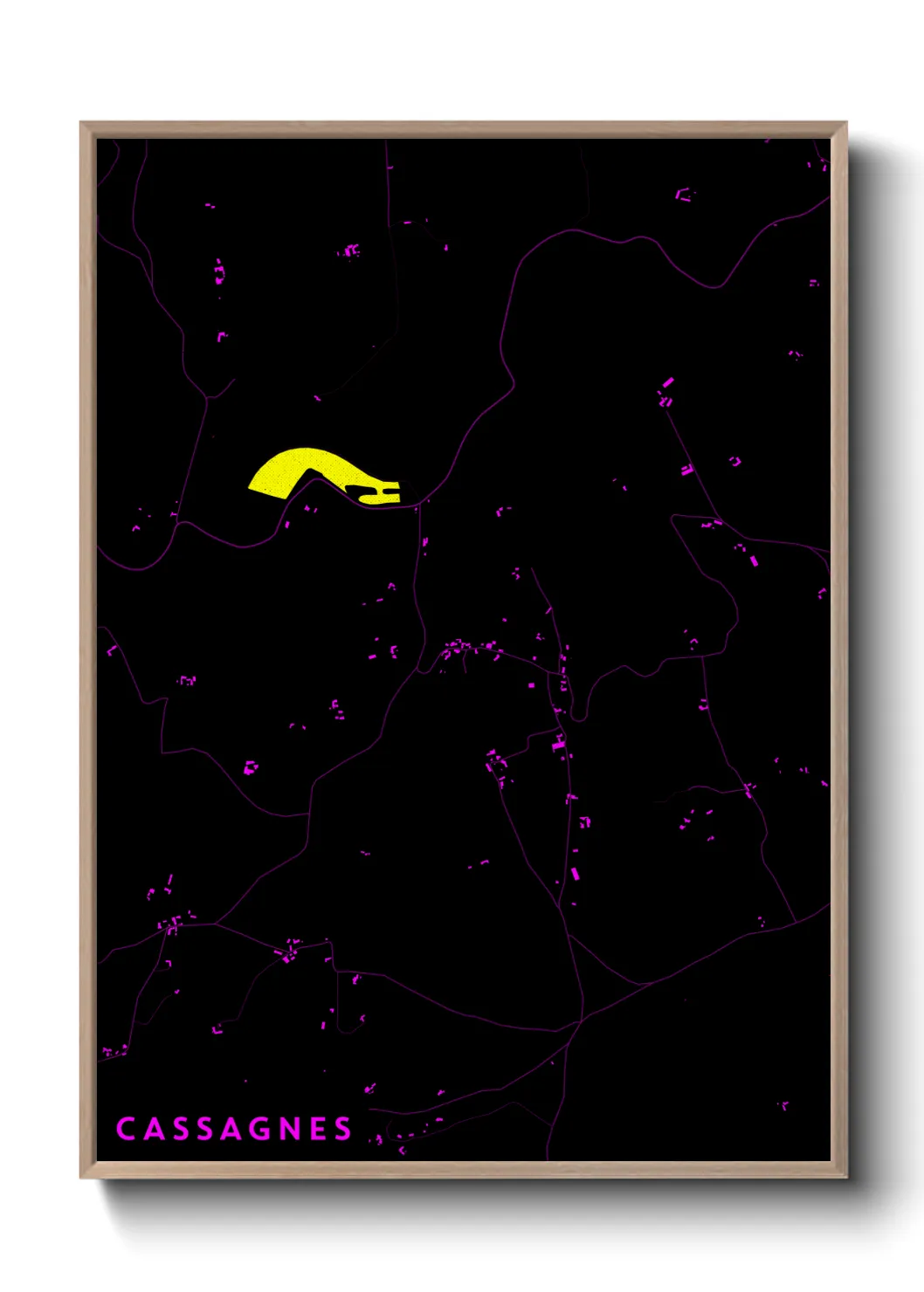 Une affiche de carte sur Cassagnes