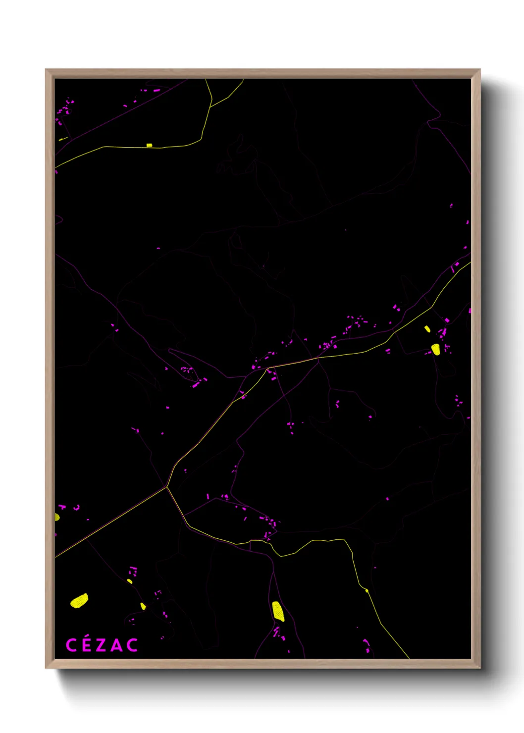 Une affiche de carte sur Cézac