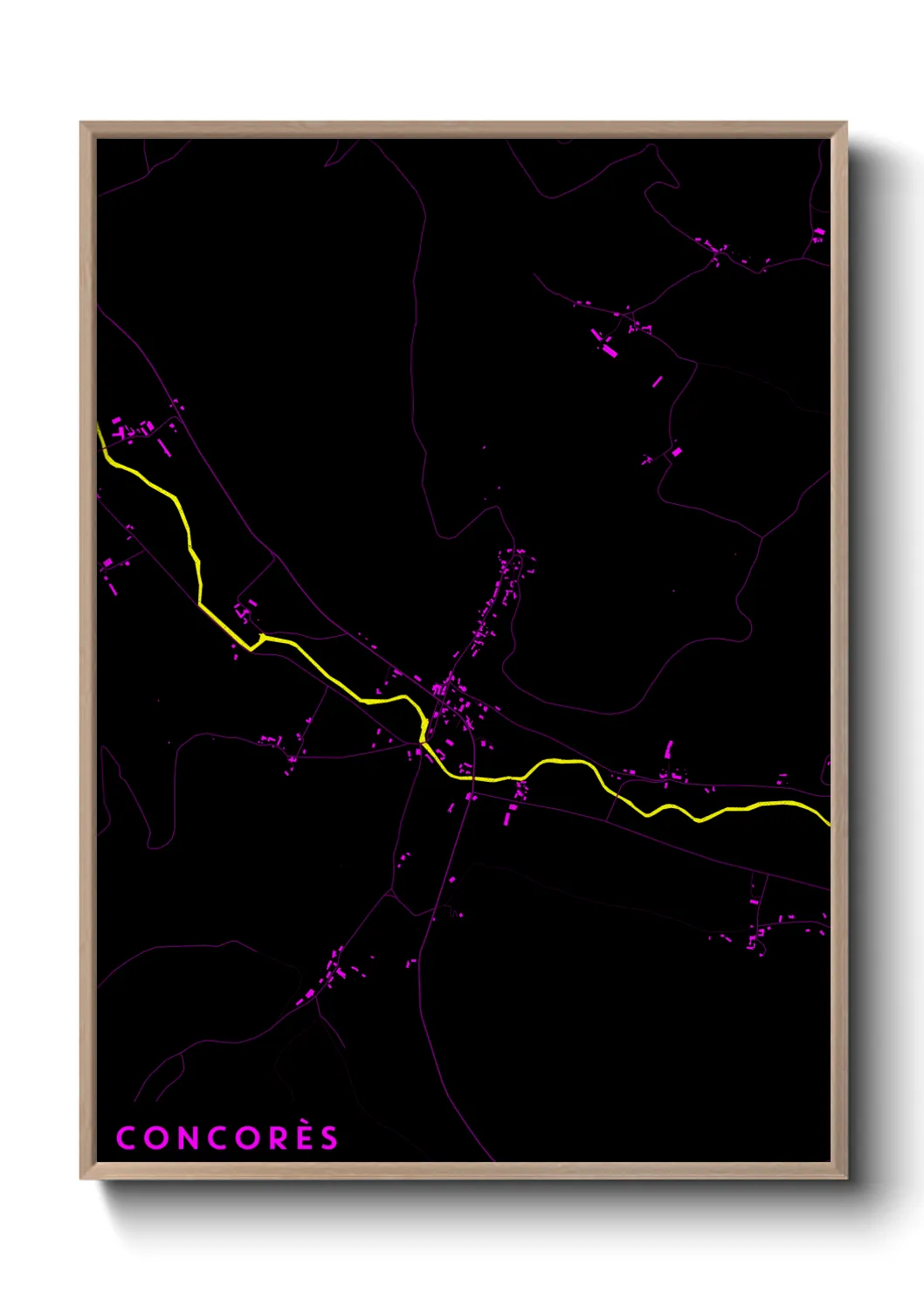 Une affiche de carte sur Concorès