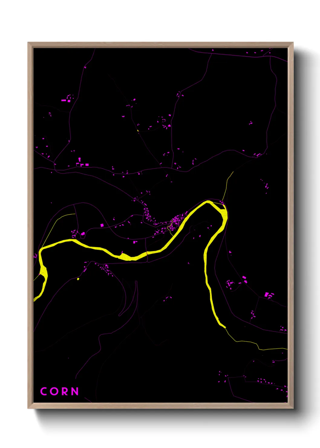 Une affiche de carte sur Corn