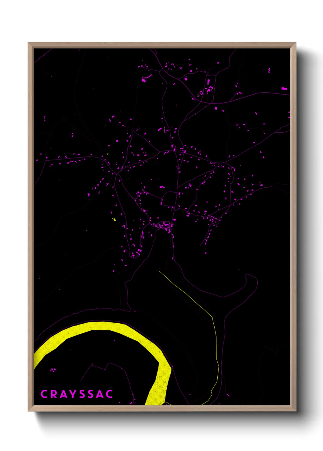 Une affiche de carte sur Crayssac