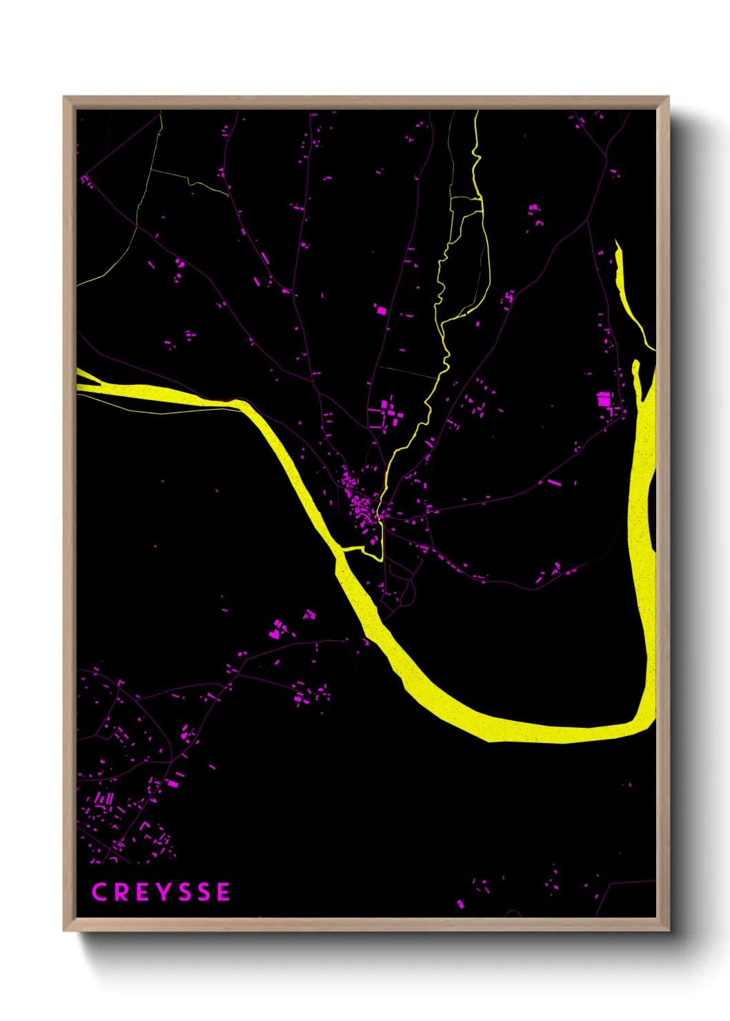 Une affiche de carte sur Creysse