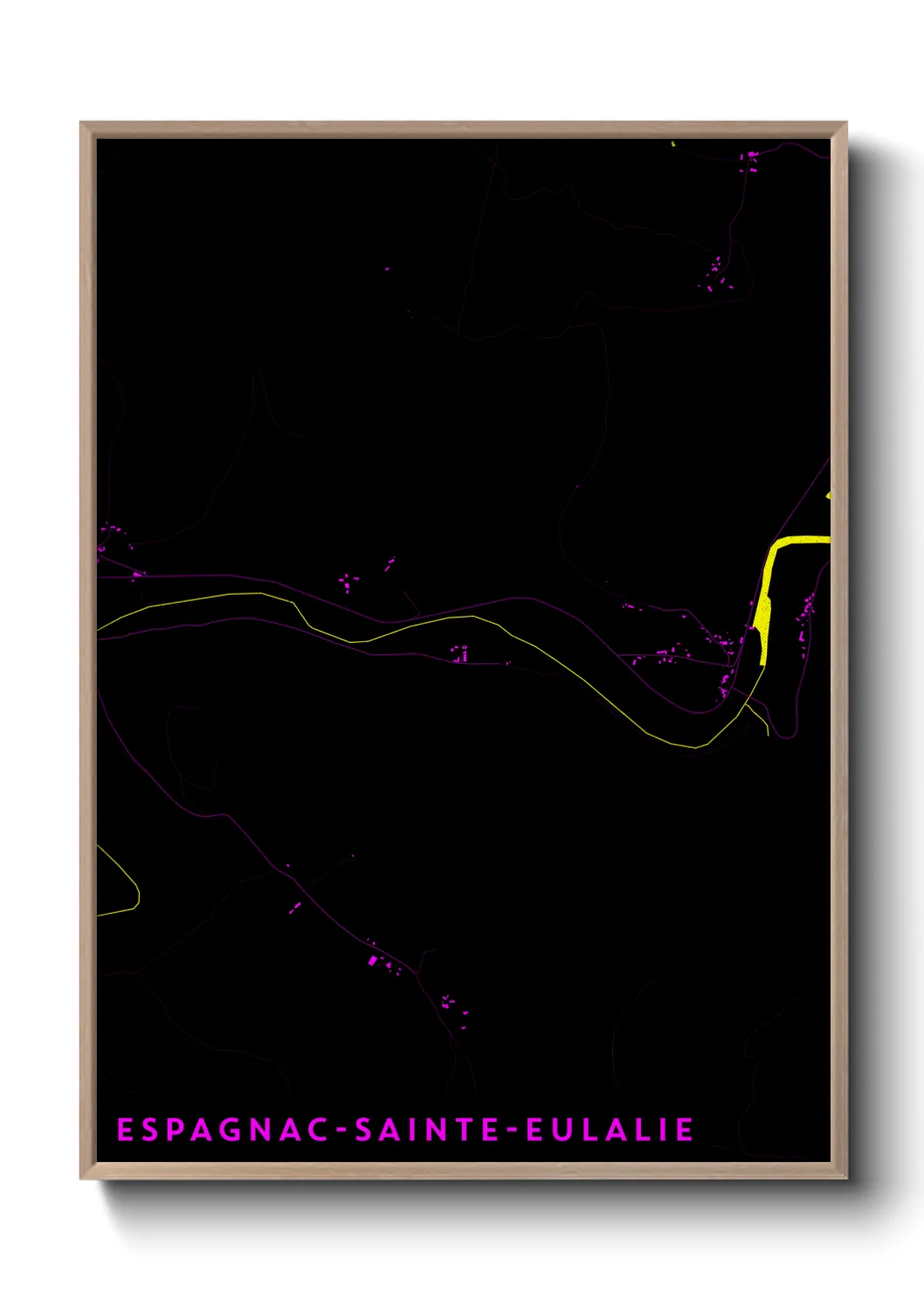 Une affiche de carte sur Espagnac-Sainte-Eulalie