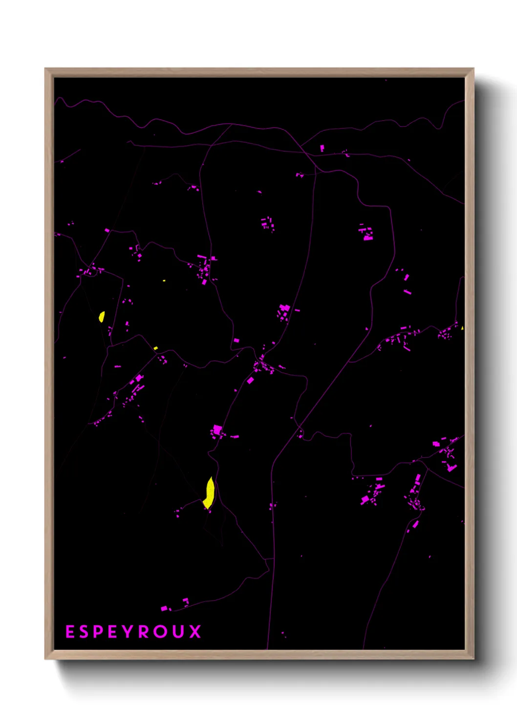 Une affiche de carte sur Espeyroux