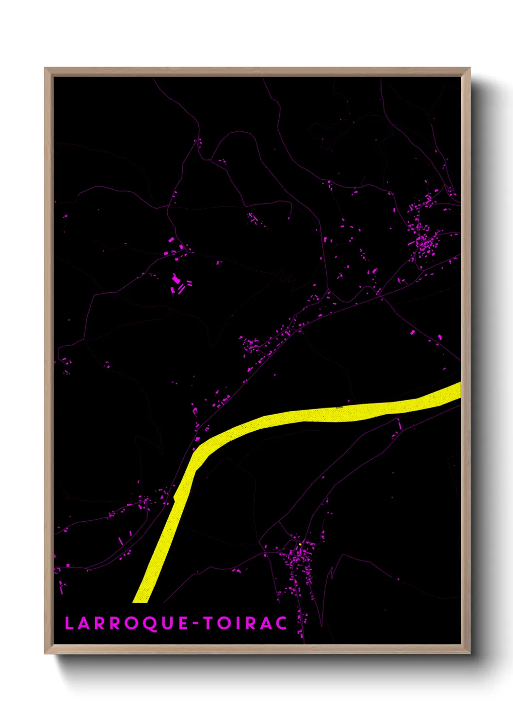 Une affiche de carte sur Larroque-Toirac