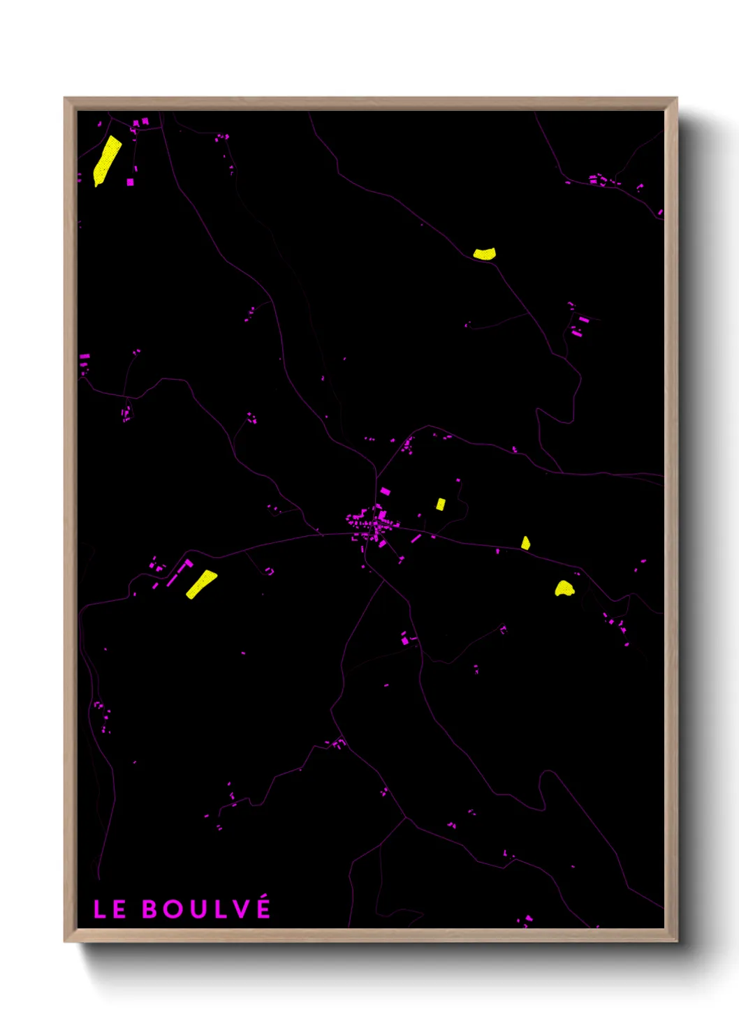 Une affiche de carte sur Le Boulvé