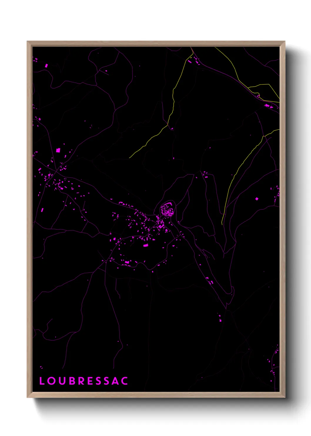 Une affiche de carte sur Loubressac