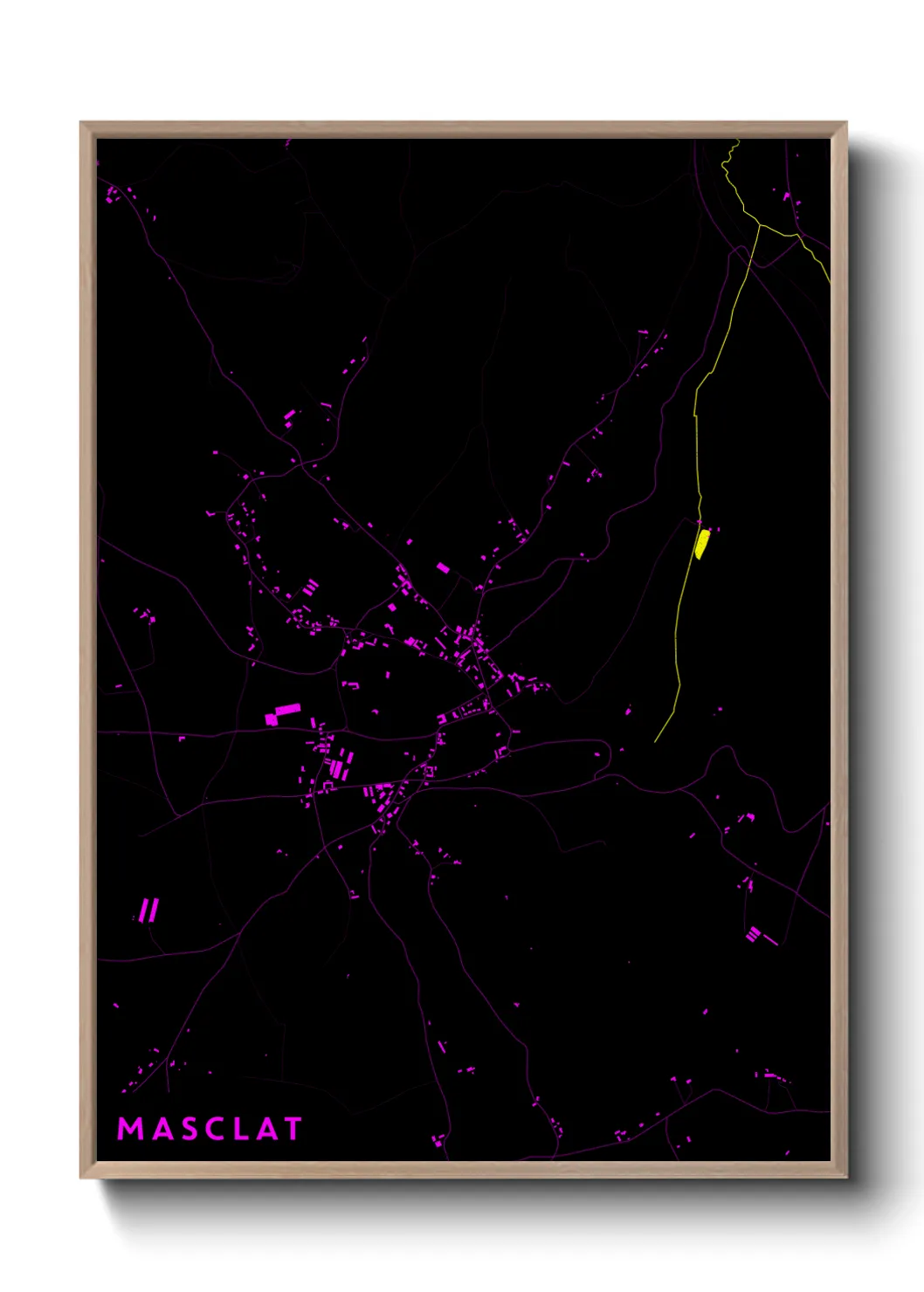 Une affiche de carte sur Masclat