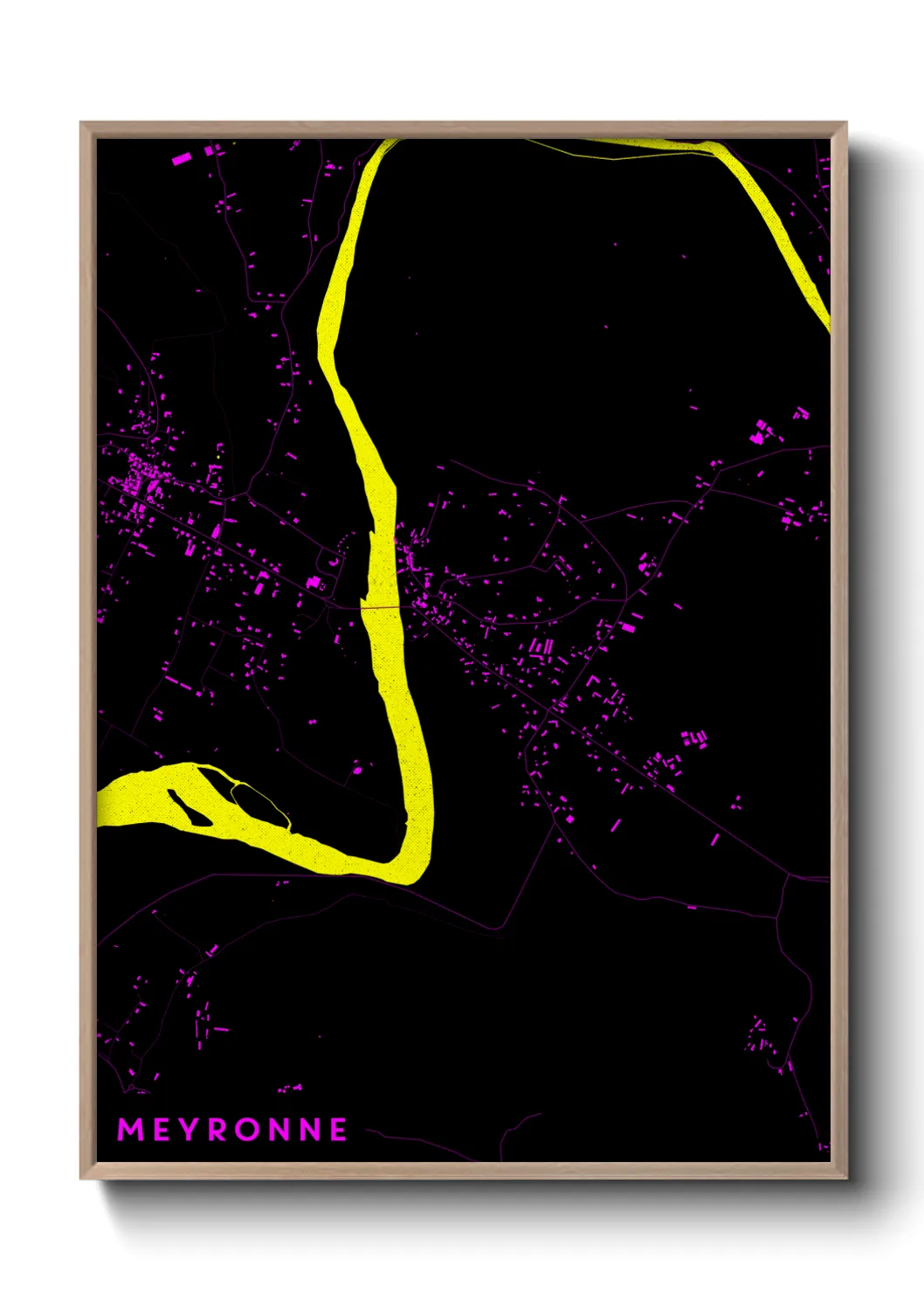 Une affiche de carte sur Meyronne