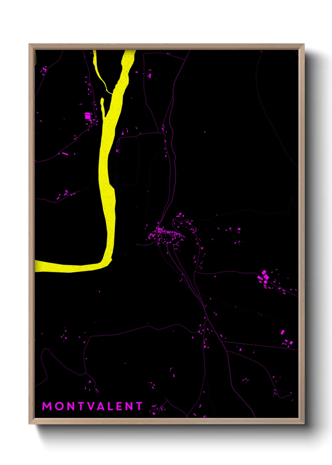 Une affiche de carte sur Montvalent