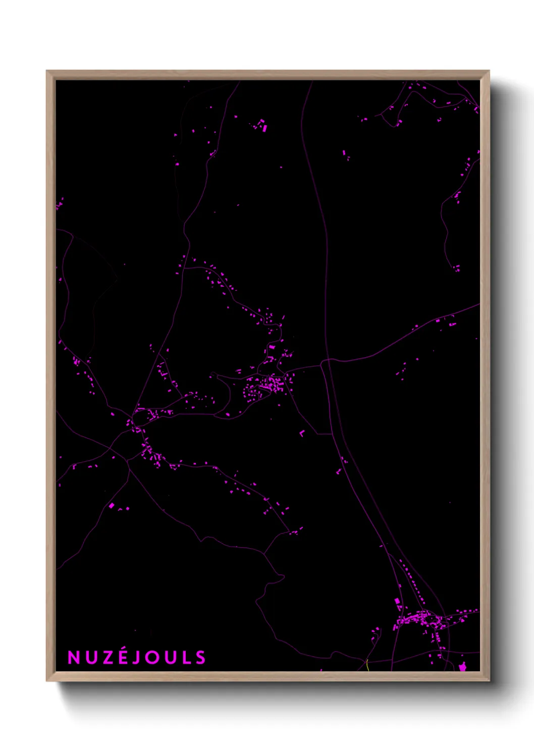 Une affiche de carte sur Nuzéjouls