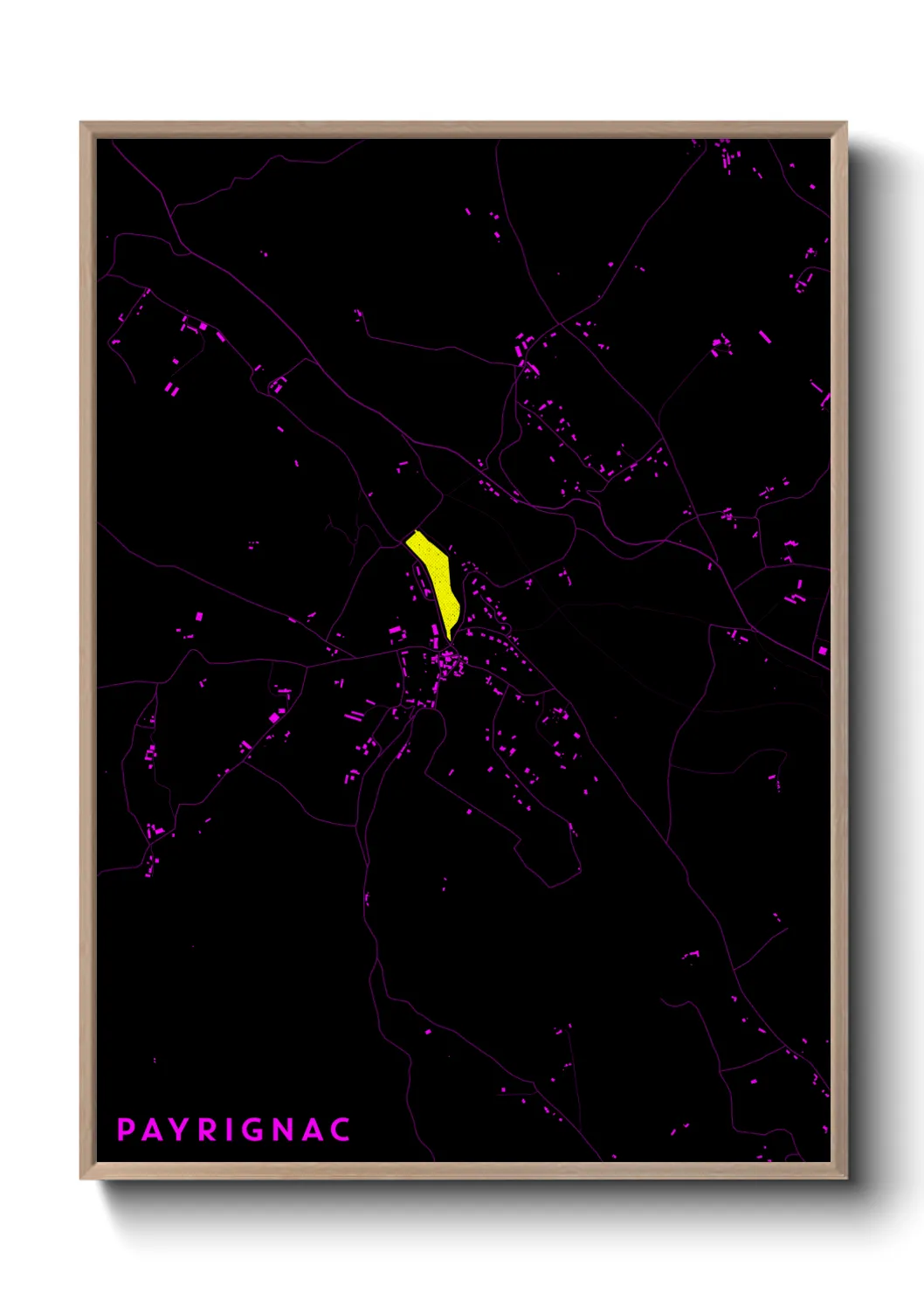 Une affiche de carte sur Payrignac