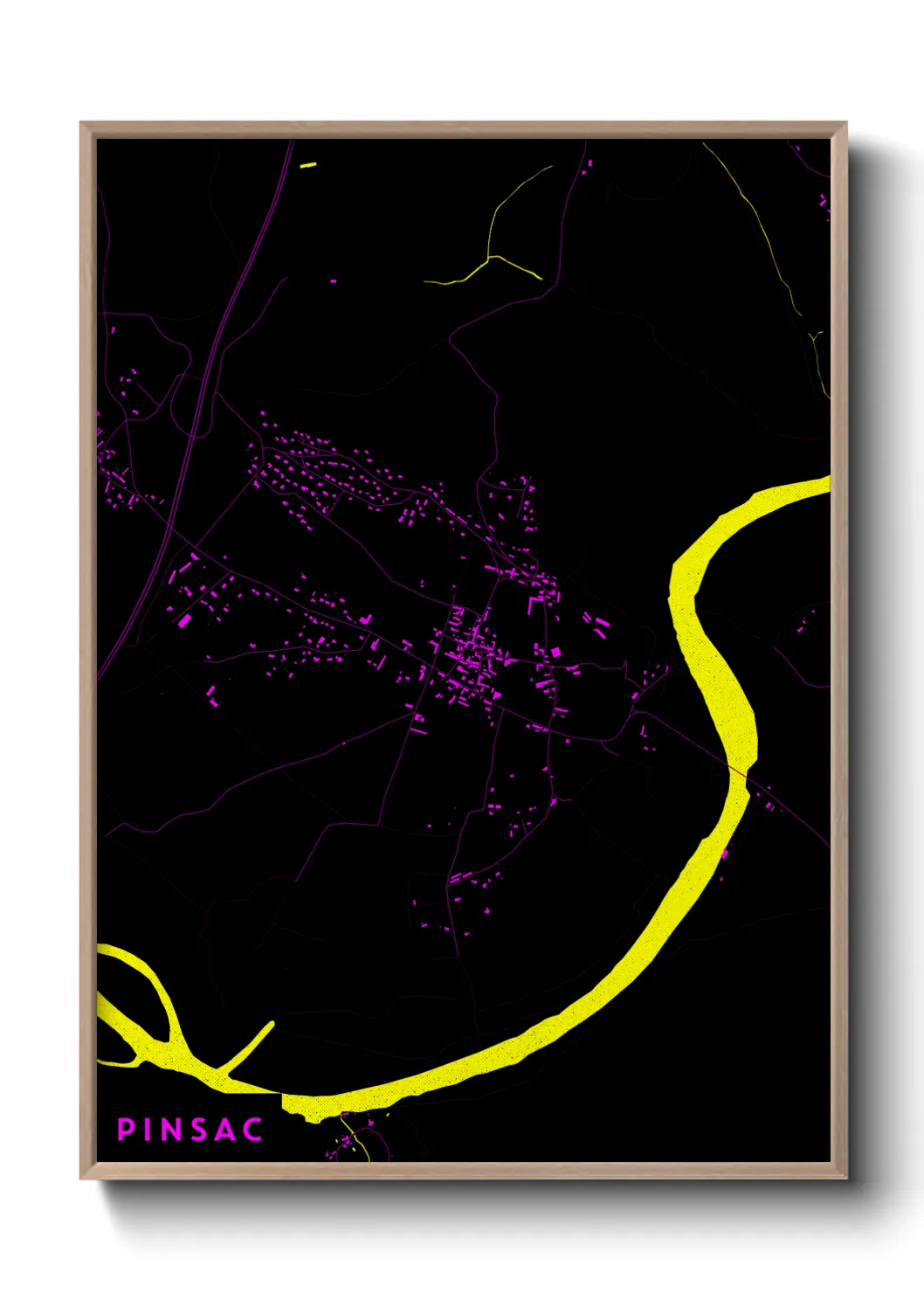 Une affiche de carte sur Pinsac