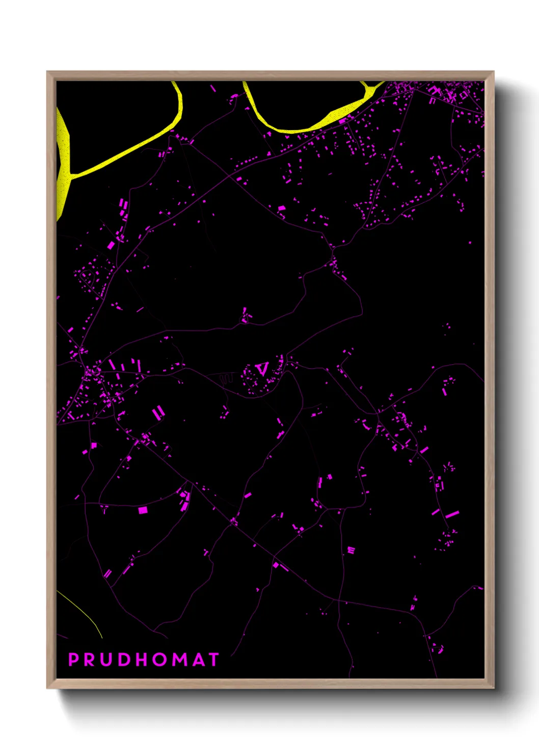 Une affiche de carte sur Prudhomat