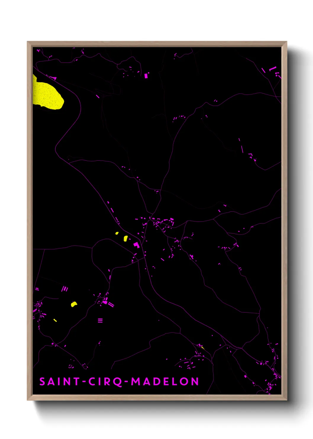Une affiche de carte sur Saint-Cirq-Madelon