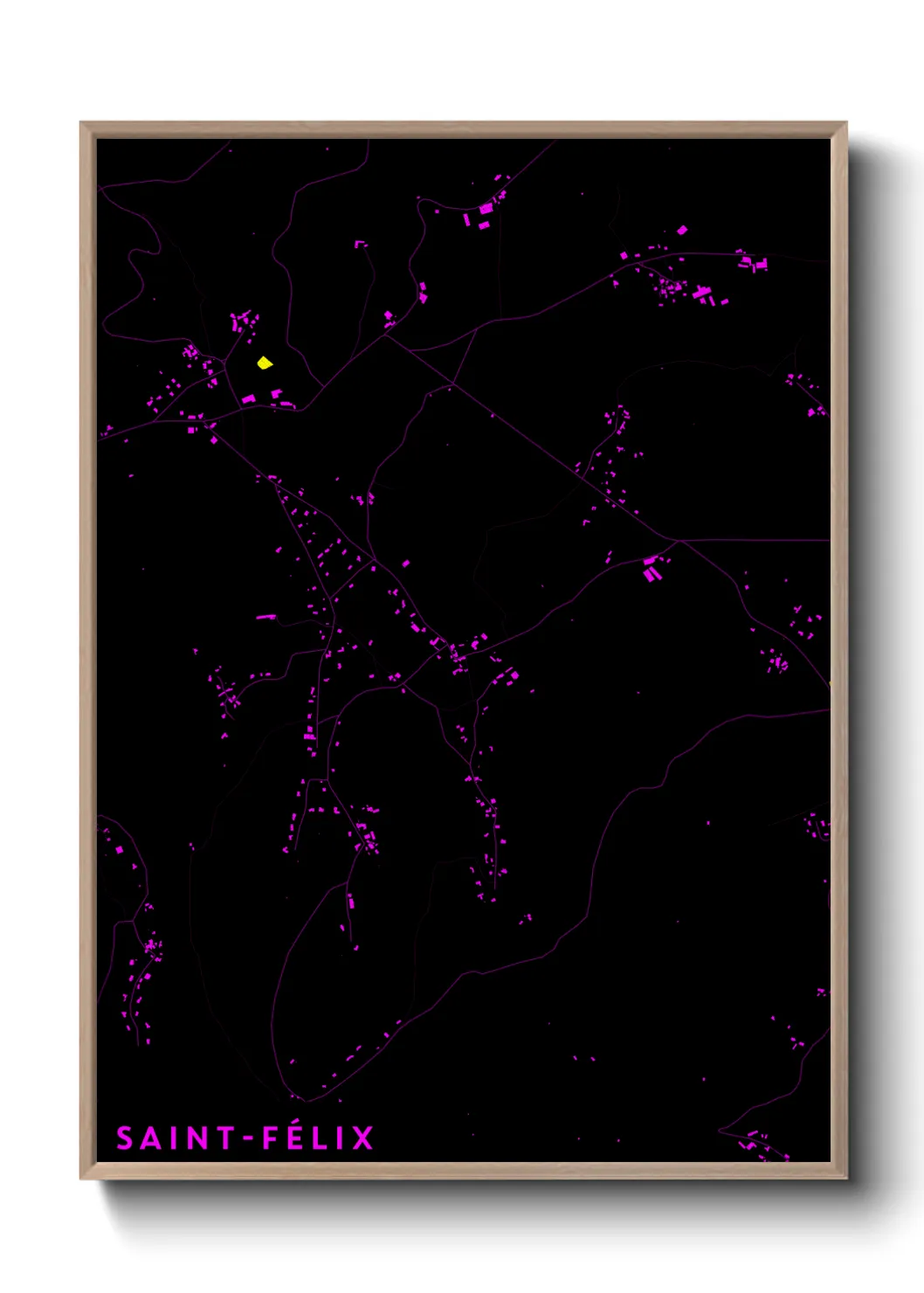 Une affiche de carte sur Saint-Félix